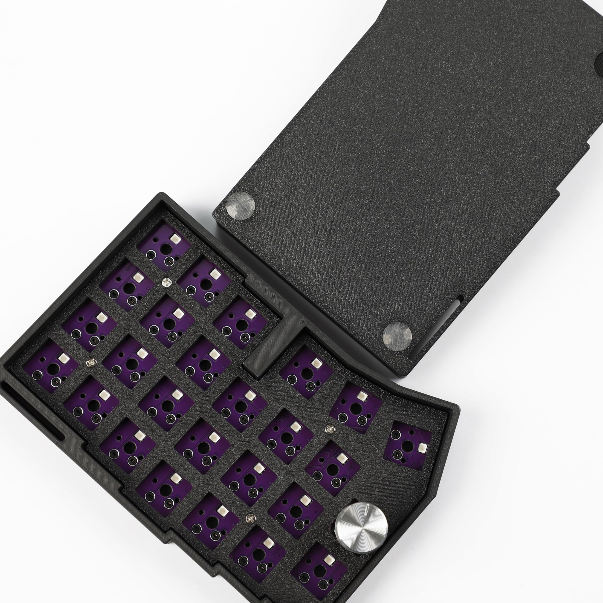 YMDK Worne Wired Split Tastiera Manopola 52 Tasti Ergonomico RGB Swap Cornix Layout 3D PLA QMK Vial Mini Kit Tastiera