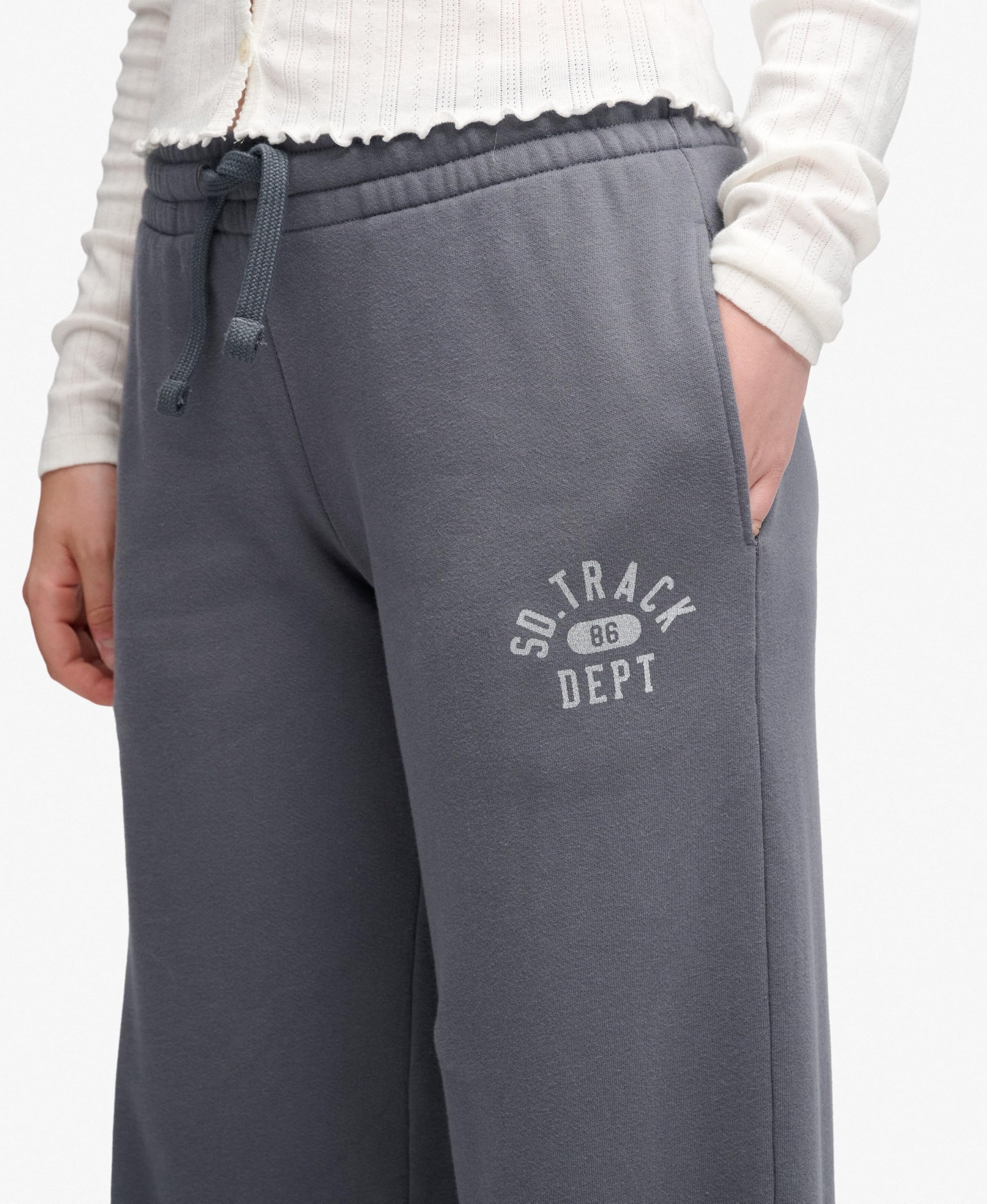 Superdry Damskie spodnie do biegania Athletic Essentials z prostą nogawką
