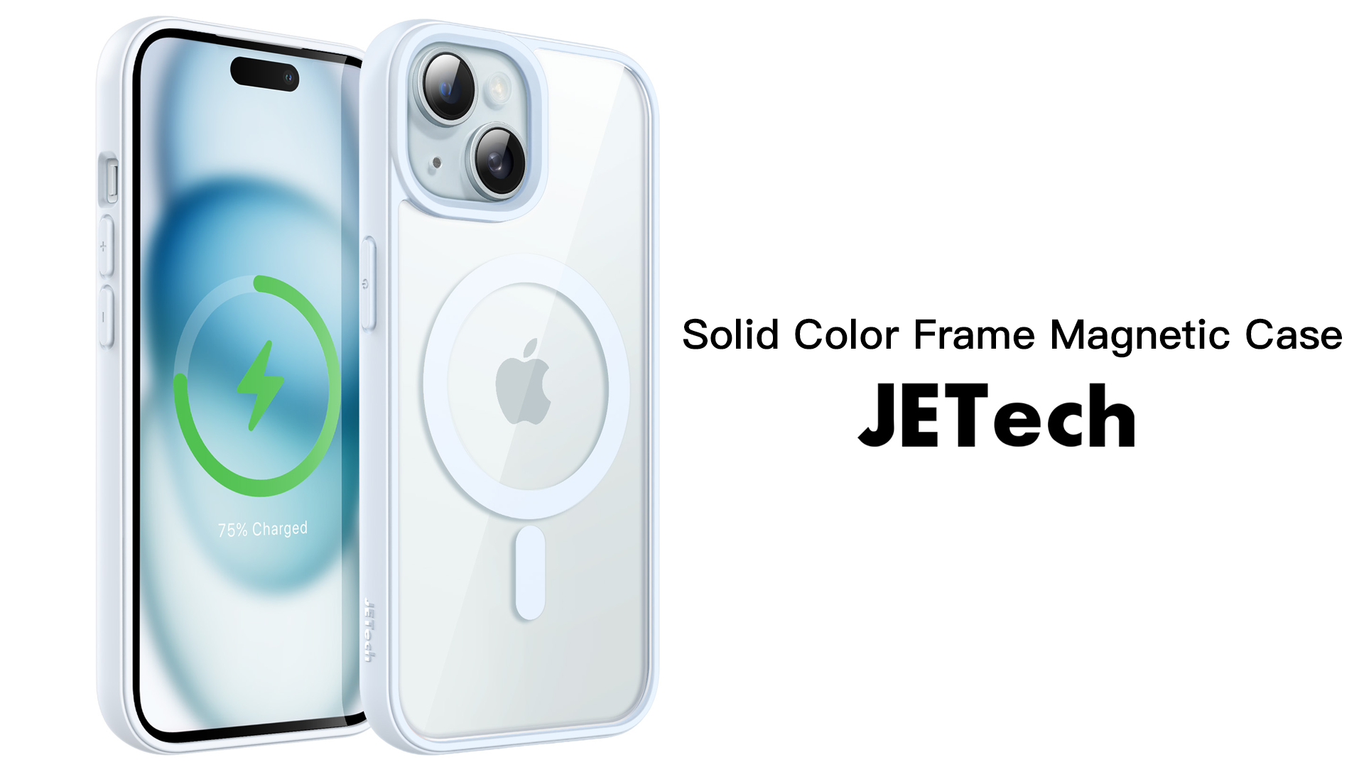 JETech Handyhülle IPhone 16 Pro Magenta - Transparente MagSafe Hülle