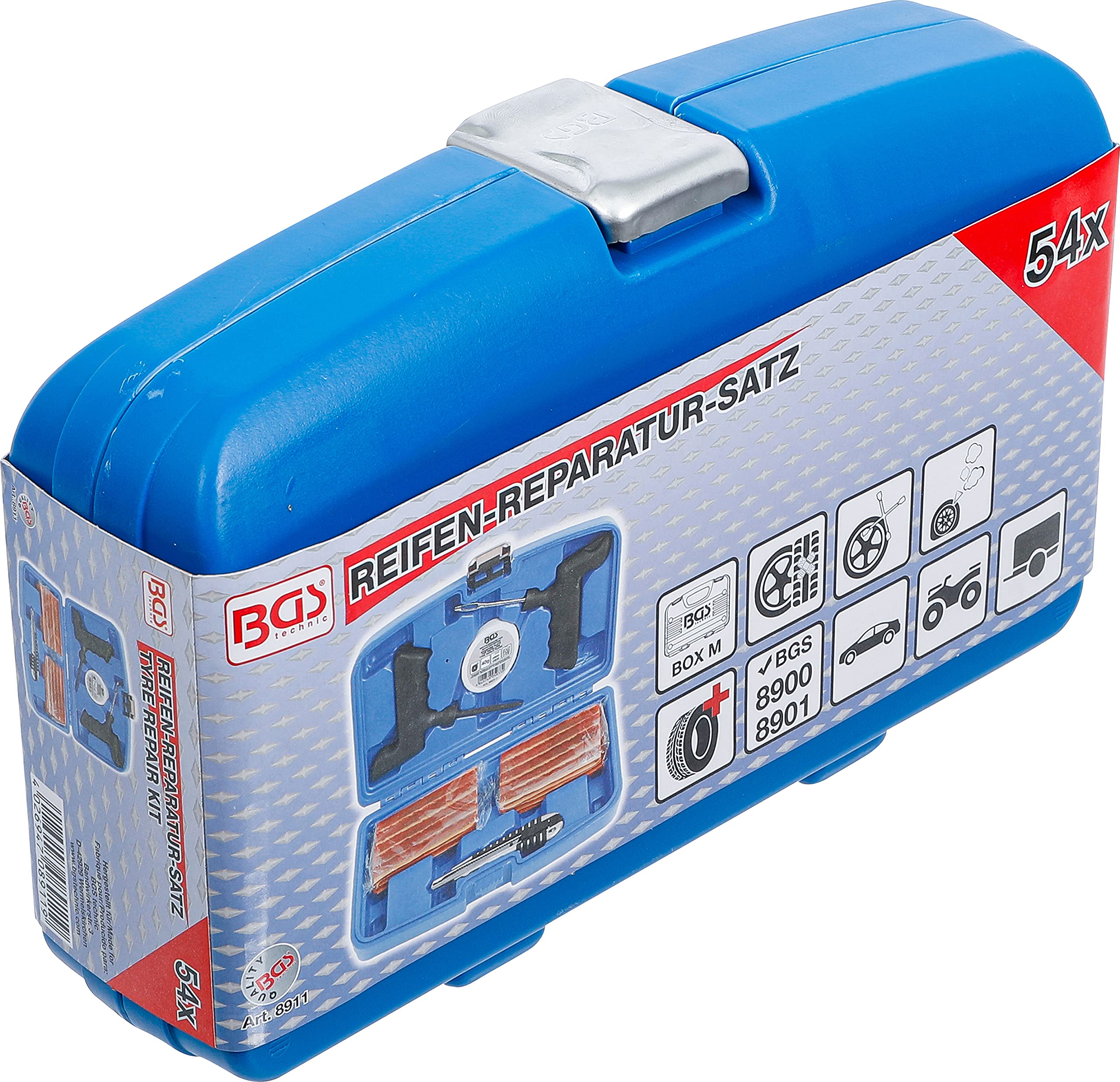 BGS 8911 | Zestaw do naprawy opon | 54 szt.