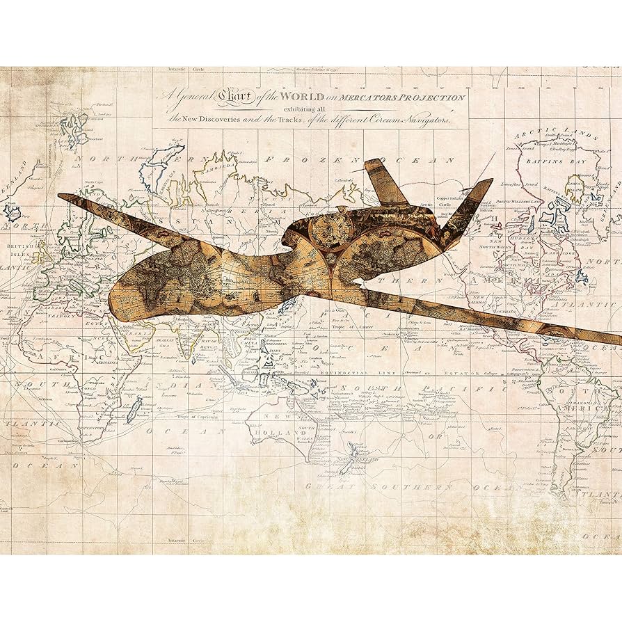 Amazon.com: Northrop Grumman RQ-4 Global Hawk Wall Art - Map ...