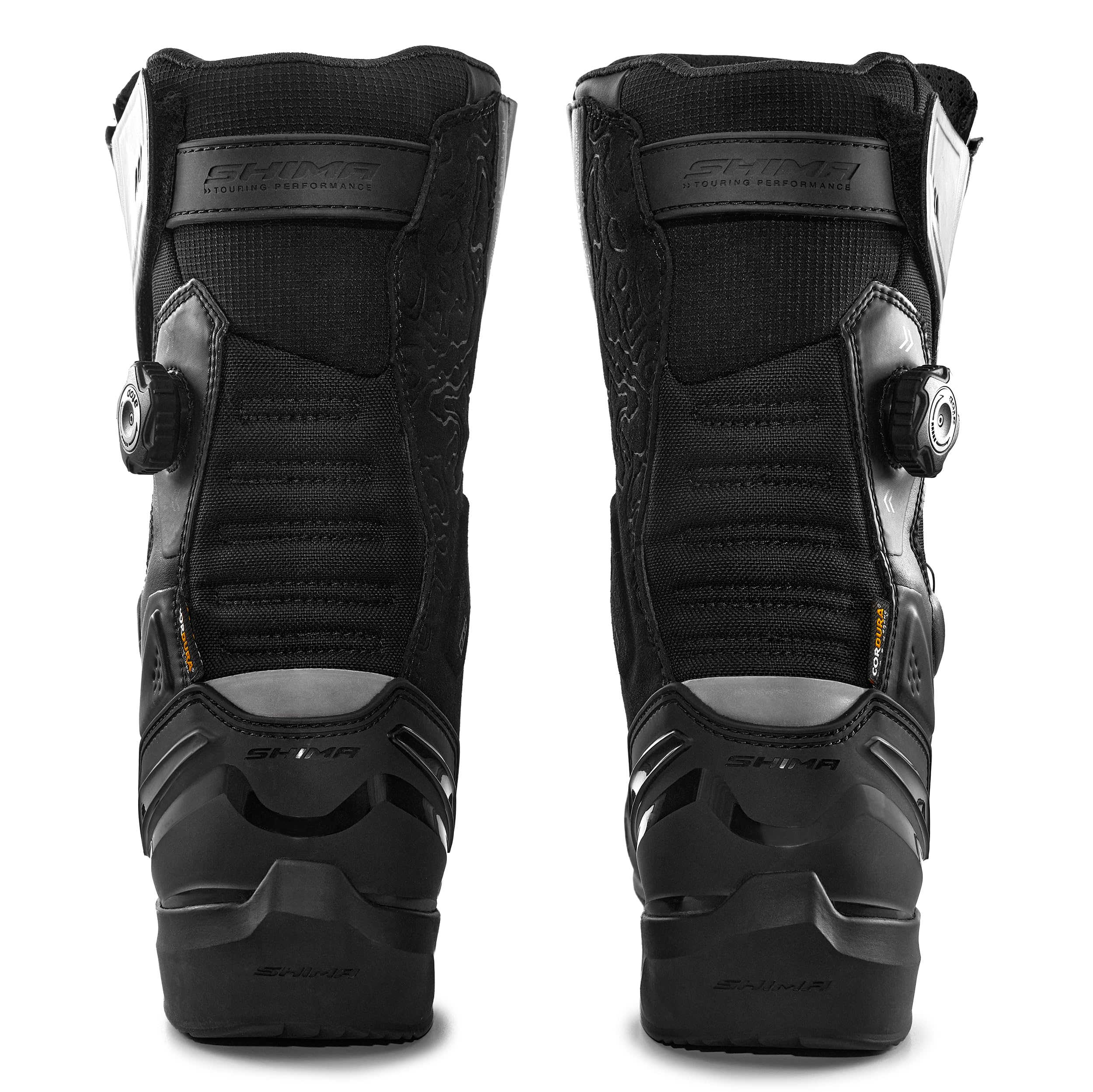 SHIMA Tenex WP Botas Moto Hombre Cuero Impermeable Atop Zapatos Todo El Año Calzado Motorista Baja Adventure Velcro Protección Tobillo Motocicleta Trail (Masculinos Impermeable, Negro, 43)