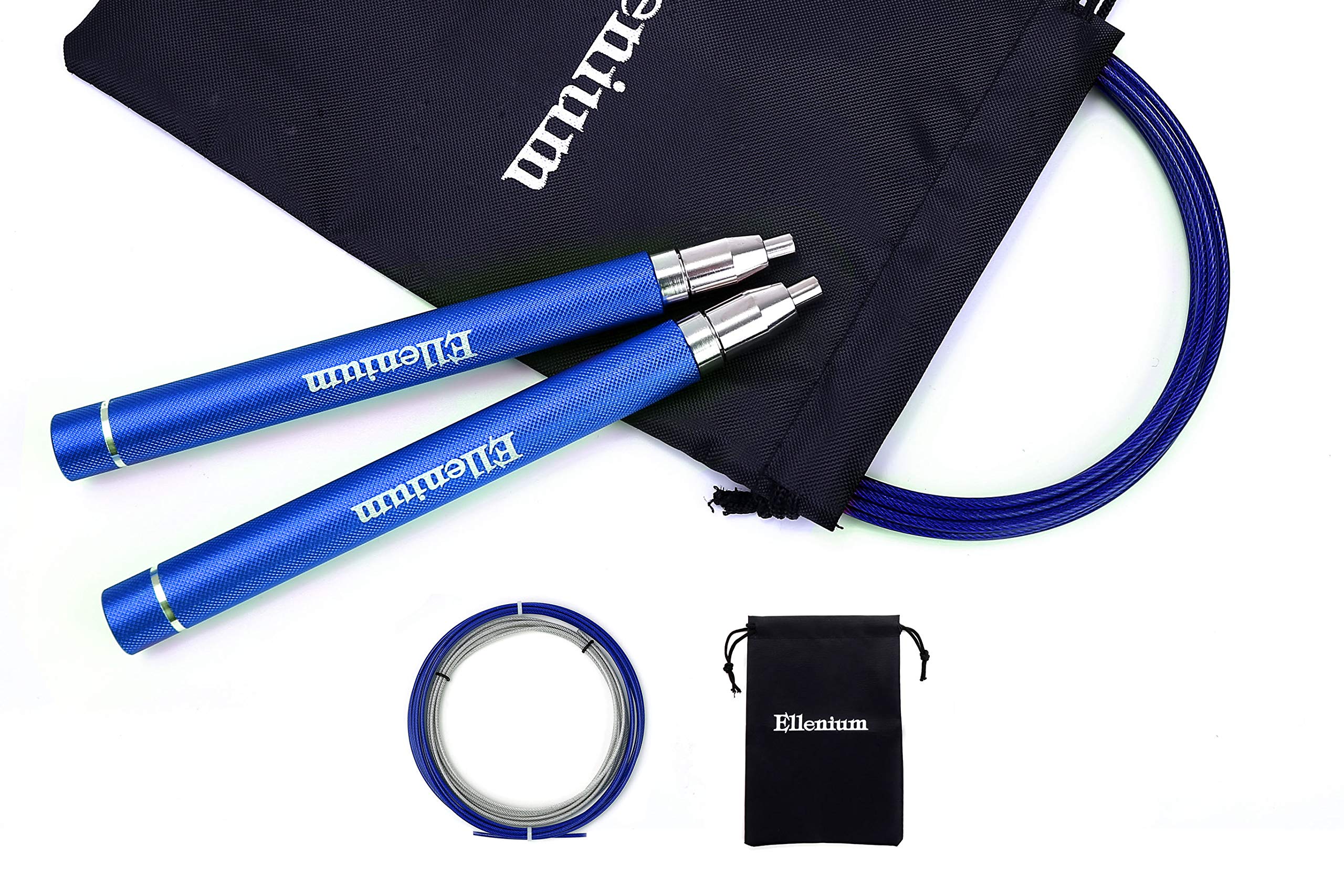 Speed Jump Rope - Premium Quality with Self-Locking Adjustable Design, Fast & Smooth Bearings, Anti-Slip Handles | Great for Boxing, MMA, Double Unders, Crossfit, and Fitness Workouts