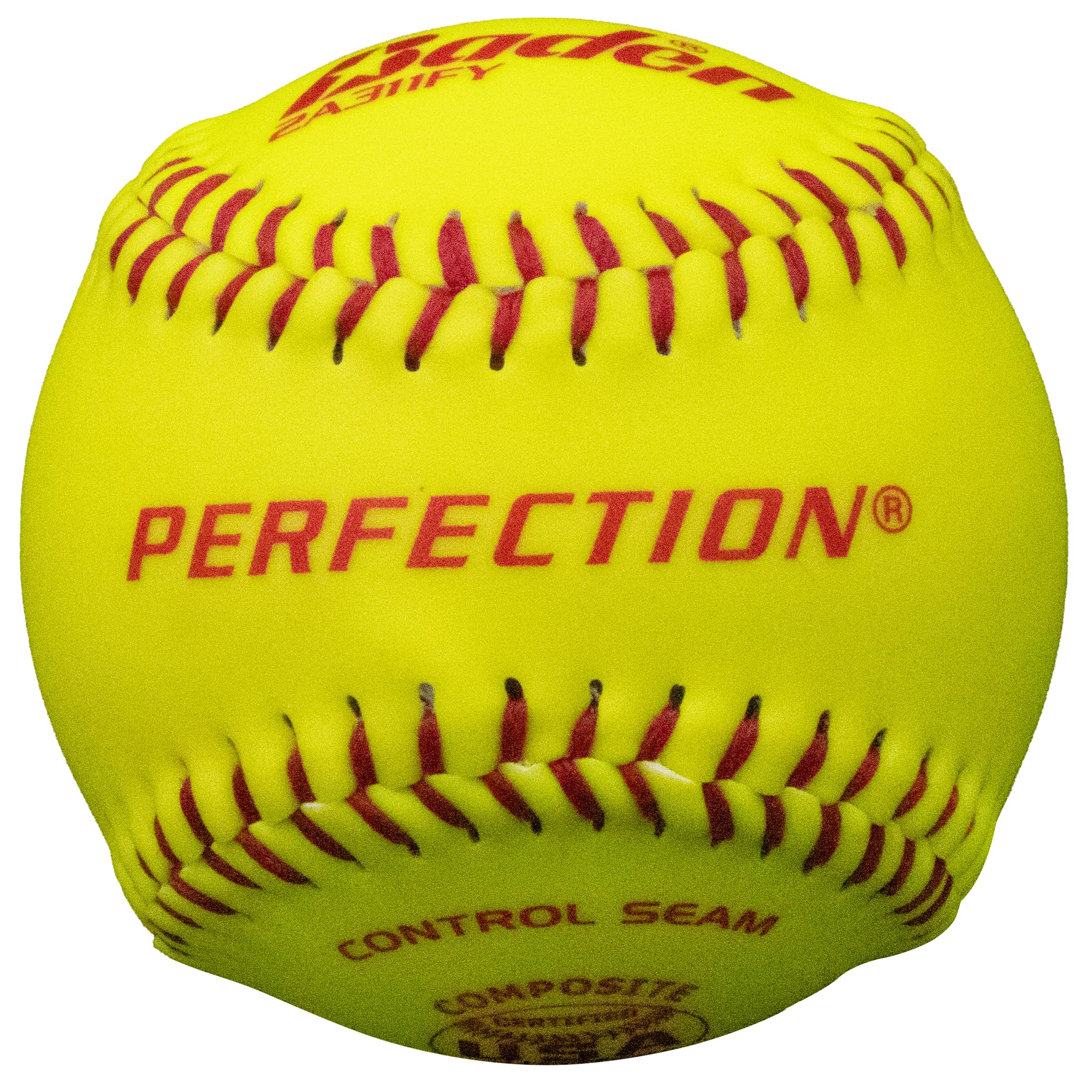 Baden | USA (ASA) Approved | Official League Fastpitch Softballs | Perfection Leather or Composite | 11'' or 12'' | Optic Yellow | One Dozen'