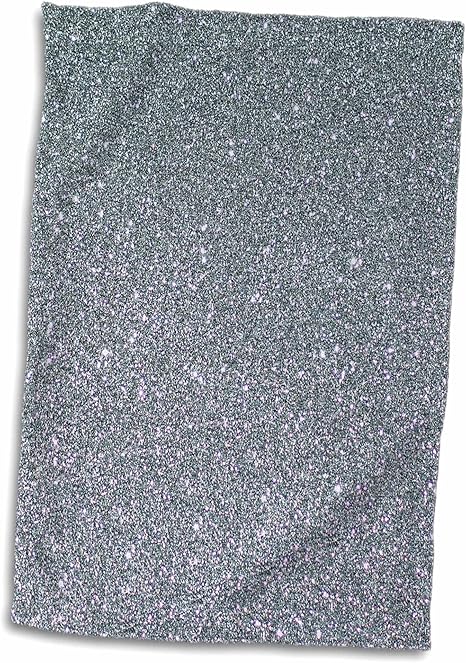 silver glitter towels