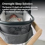 UPPAbaby Bassinet V3 - Compatible with Vista, Cruz, Ridge Strollers - Overnight Sleep Solution - Mattress, Sheet and Bug Shield Included - Jake (Charcoal/Carbon Frame)