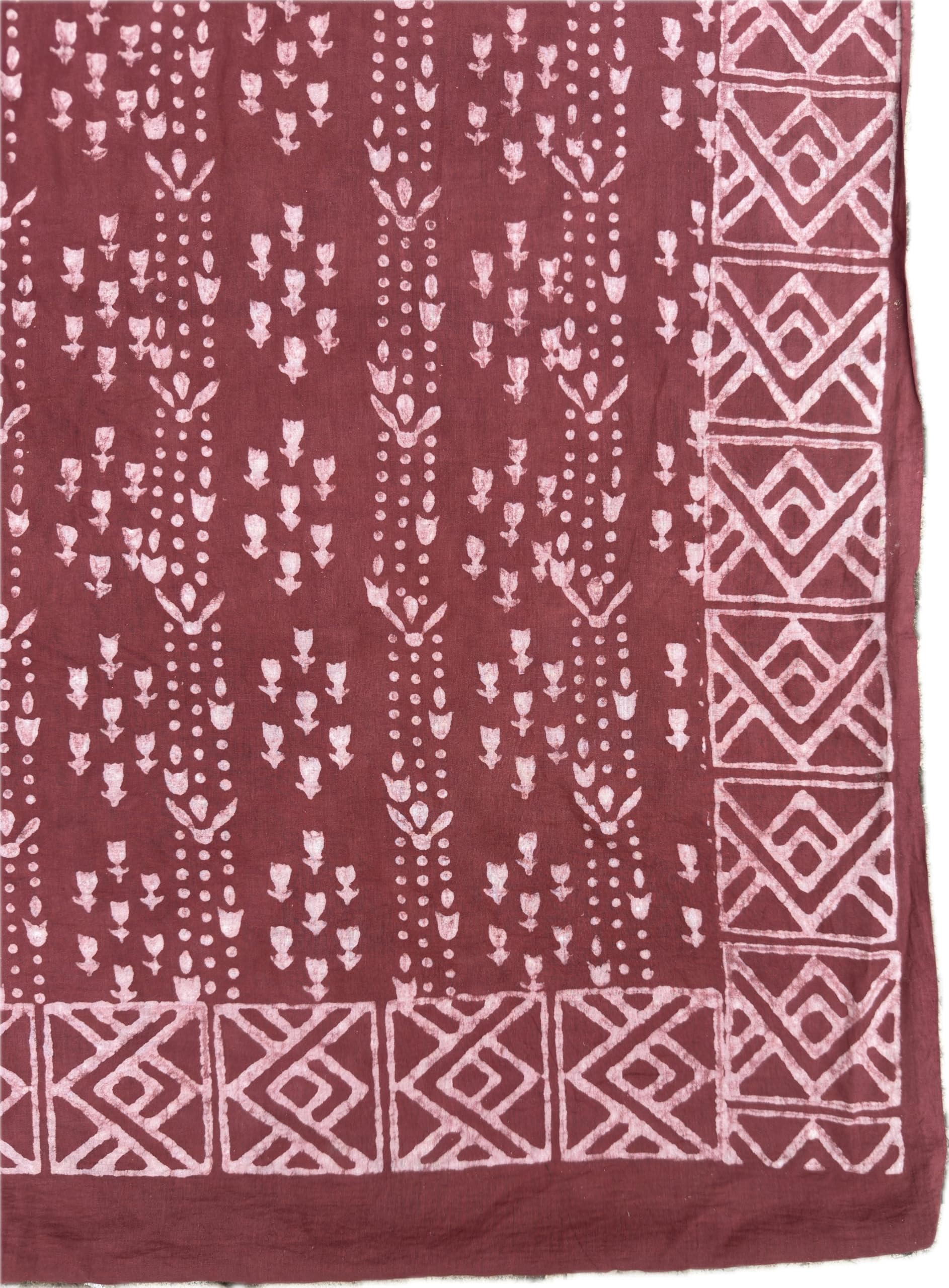 100% Cotton Indian Hand Block Sarong For Women Swim Wear Cover-Ups - Handmade Cotton Wraps Bikini Cover-Up - Indian Sarong Swimsuit Beach Wrap Skirt