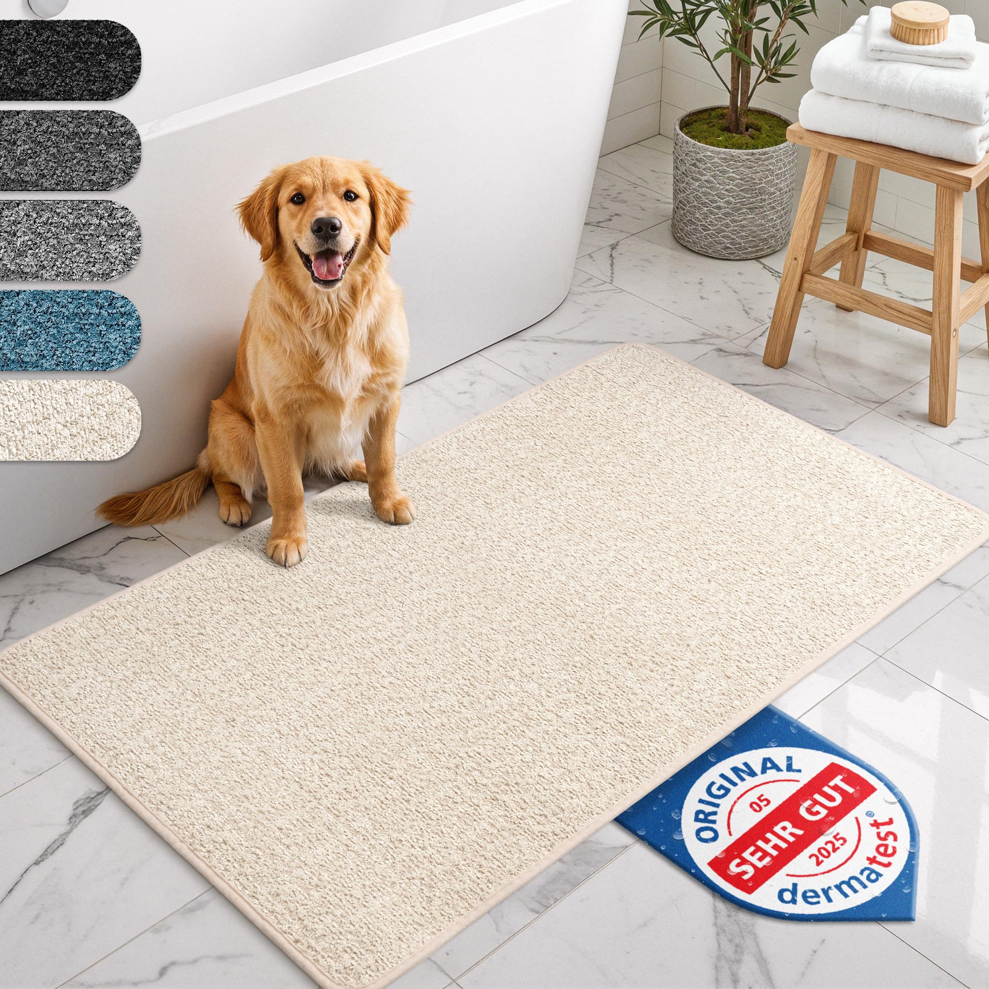 Bodenständig Badematte Beige 60 x 40 cm