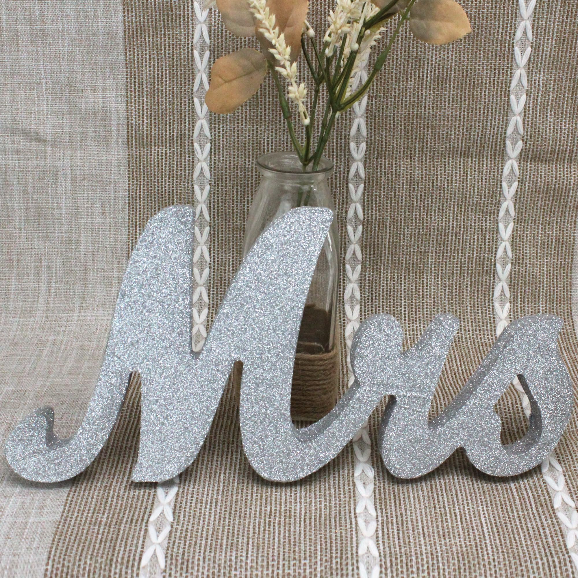 Tableau De Lettres "Mr & Mrs" En Bois Pour Mariage - Décoration De Table Romantique, Cadeau Pour Jeunes Mariés