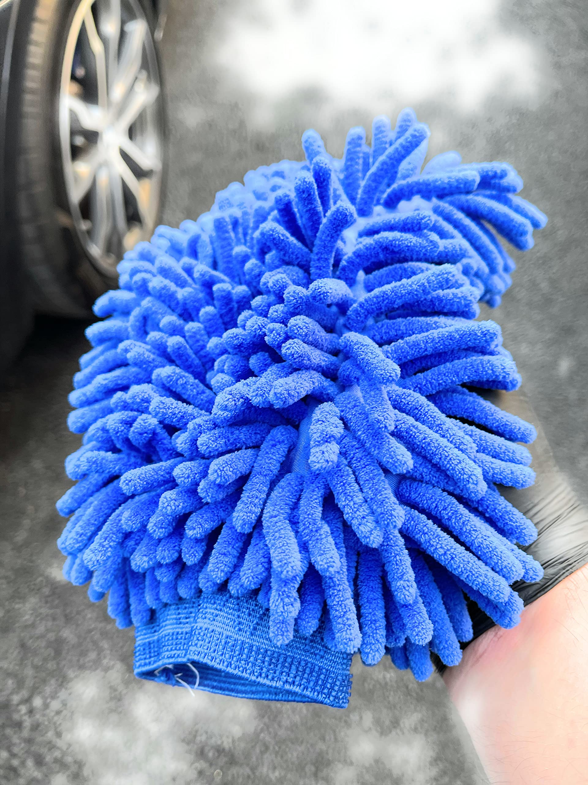 Guanti Per Auto In Microfibra - 2 Pezzi Blu, Morbidi E Assorbenti Per Lavaggi Senza Graffi - Foto 6