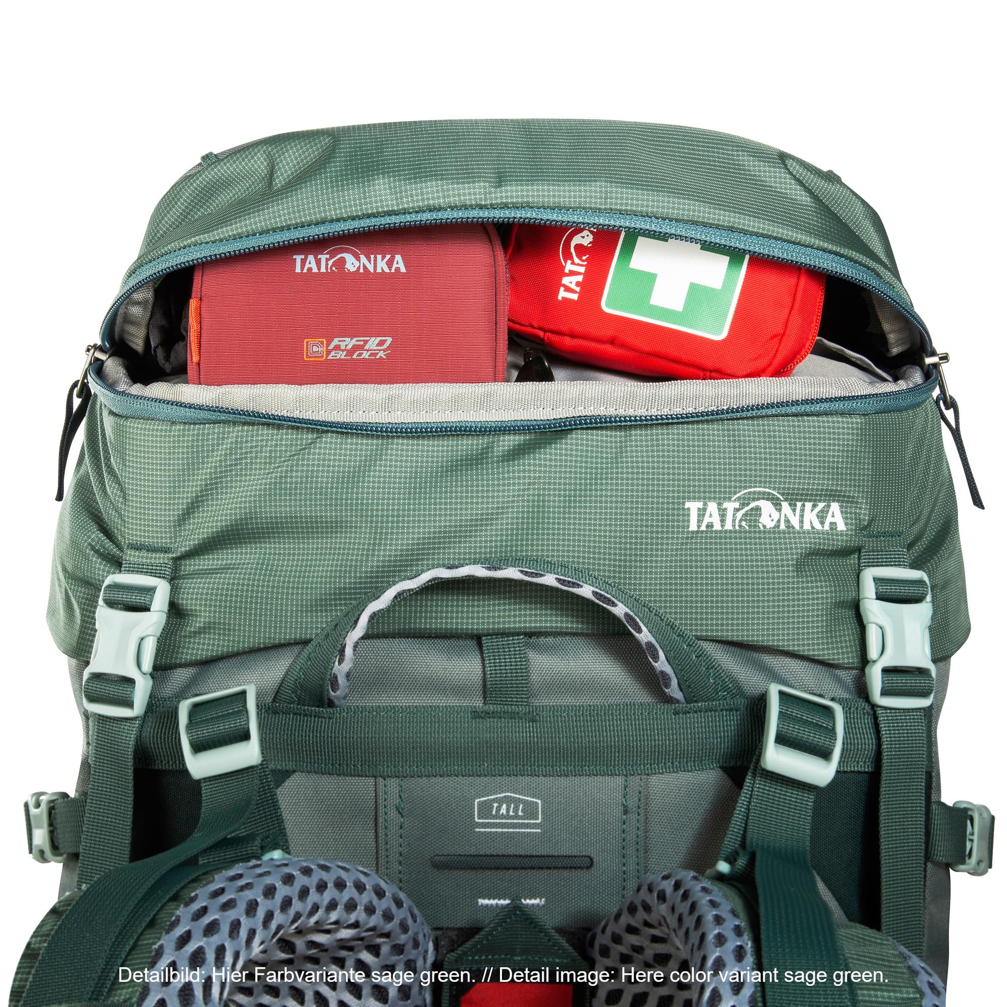 Tatonka Yukon 50+10 - Trekkingrucksack mit Frontzugriff, verstellbarem Rückensystem, extra Bodenfach, Regenhülle und 60 Liter Volumen
