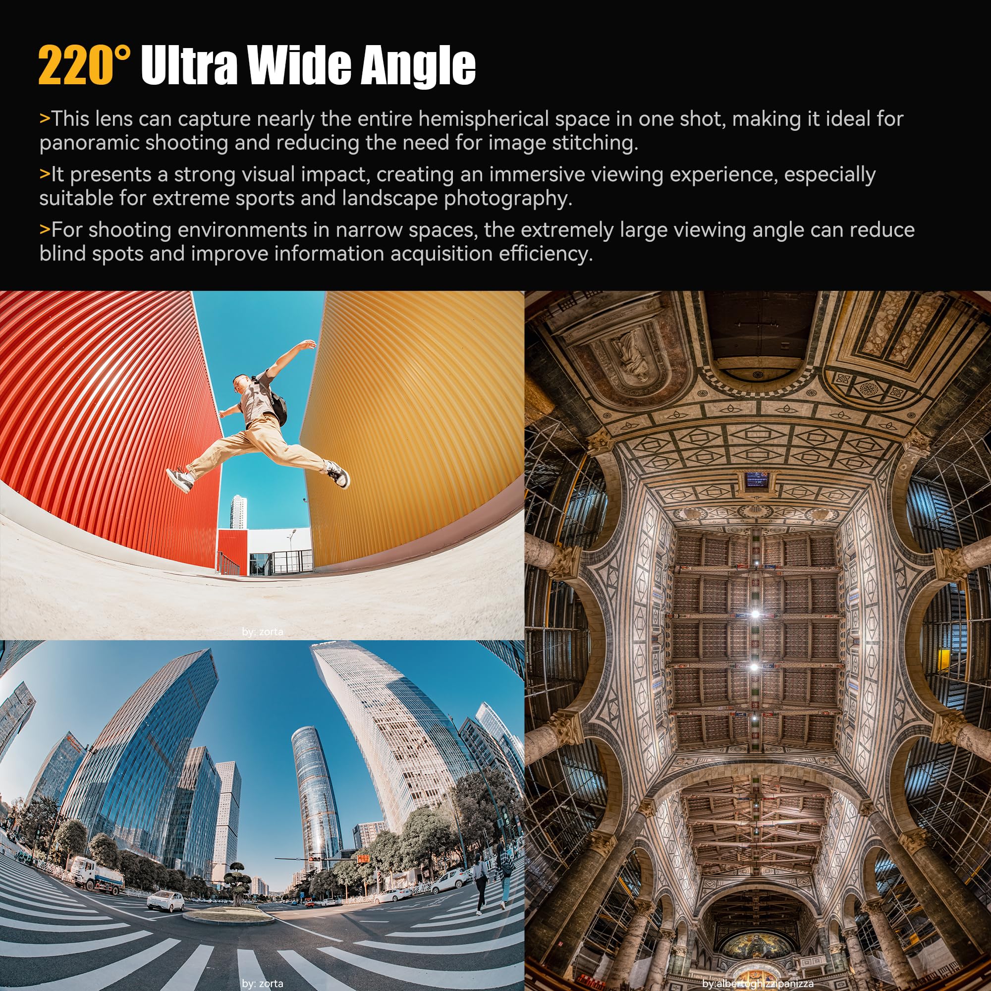 7artisans Obiektyw 6 mm F2.0 APS-C Fisheye 220° Ultra Wide Angle Ręczne ustawianie ostrości Prime Sony A6000