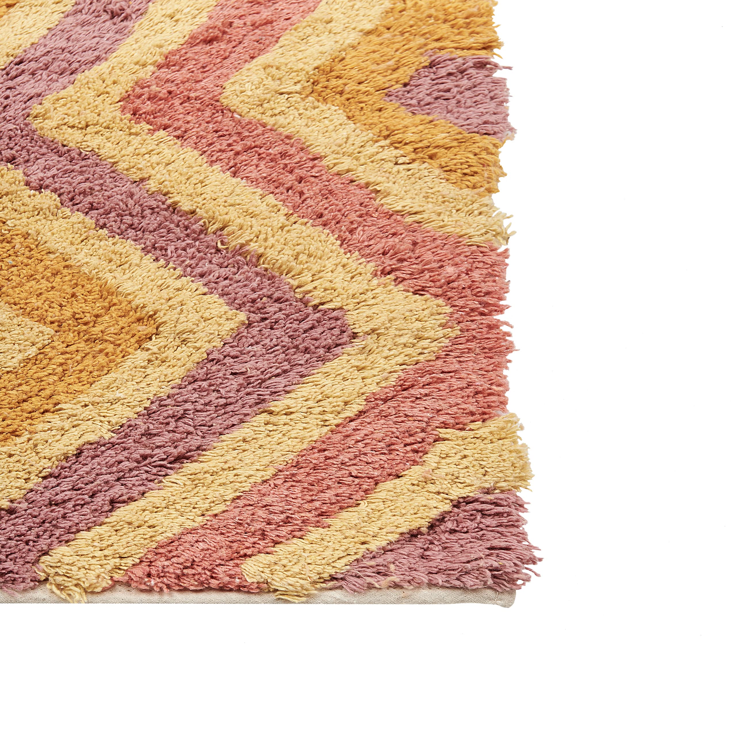 Beliani Teppich Baumwolle mit Muster bunt 140 x 200 cm Boho Canakkale