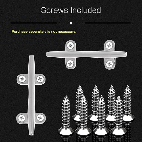 Miniatura 5 de AMYSPORTS Tacos de muelle de cuerda pesada Marine Open Base Dock Cleats Hardware de acero inoxidable Bote de amarre Kayak SUS316
