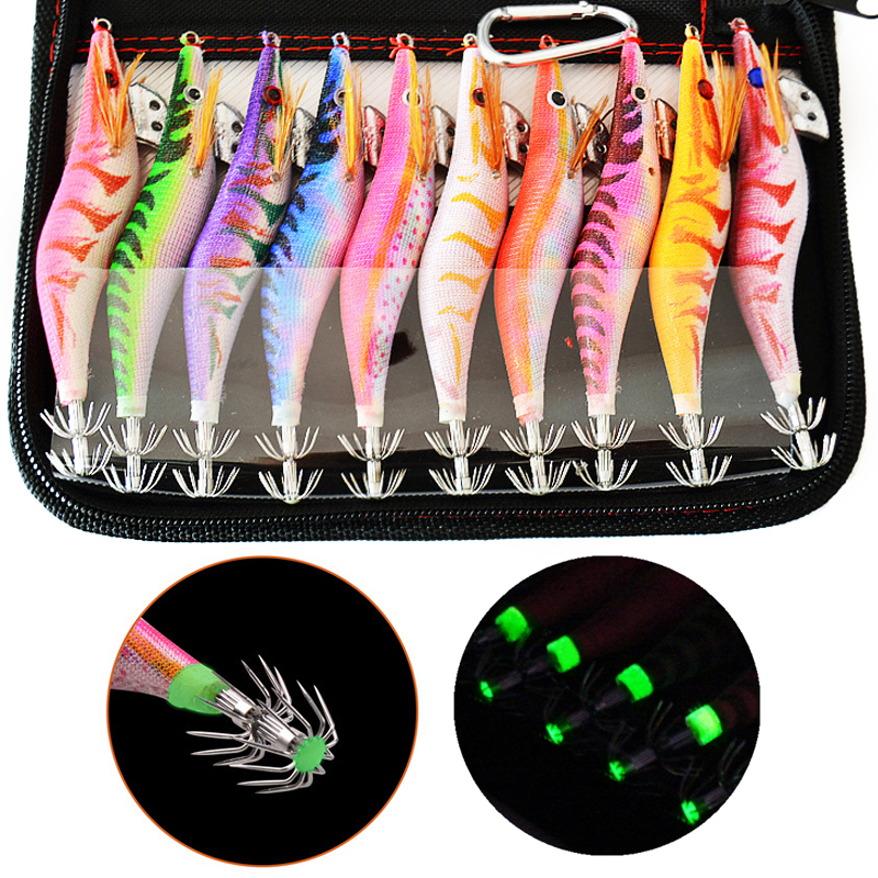 5 Pz/borsa 7 Cm Luminosa Seppie Calamari Jig Gancio Esche Da - Foto 9