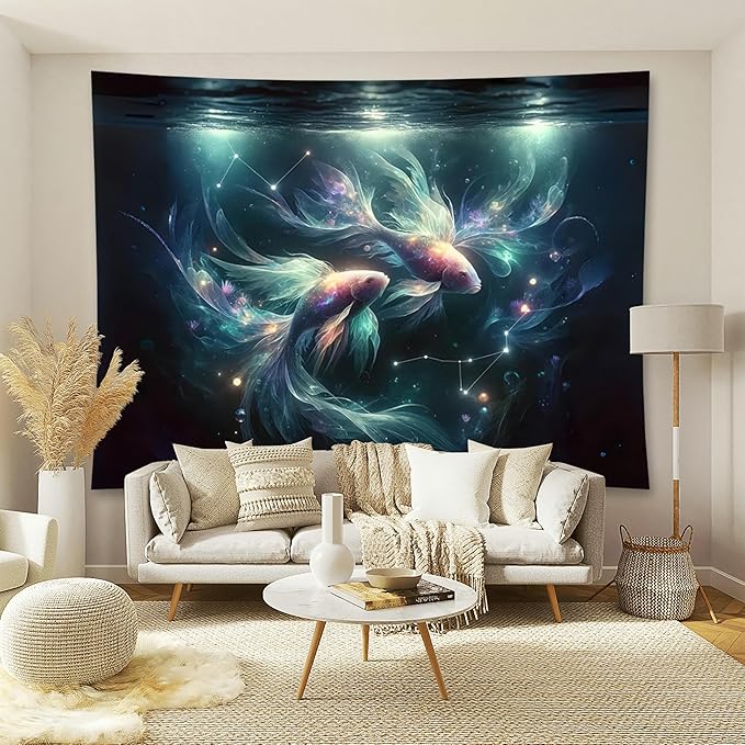 Zhoryengar Constellation Tapestry Perfect for Bedroom Dorm room Living room or office Wall Decor and Ideal for Teenage Boys and Girls who Love the 12 Zodiac Signs 59x51 Inches