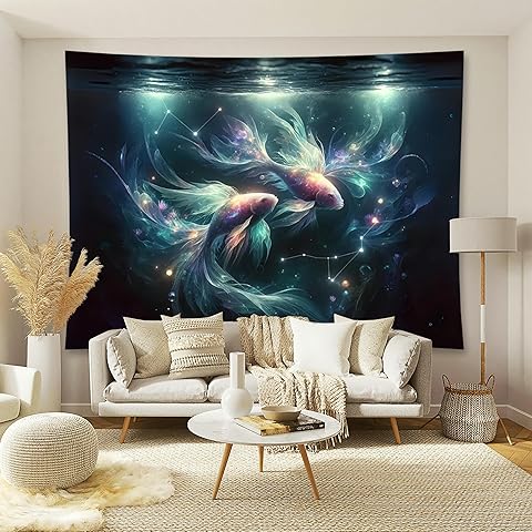 Zhoryengar Constellation Tapestry Perfect for Bedroom Dorm room Living room or office Wall Decor and Ideal for Teenage Boys and Girls who Love the 12 Zodiac Signs 59x51 Inches