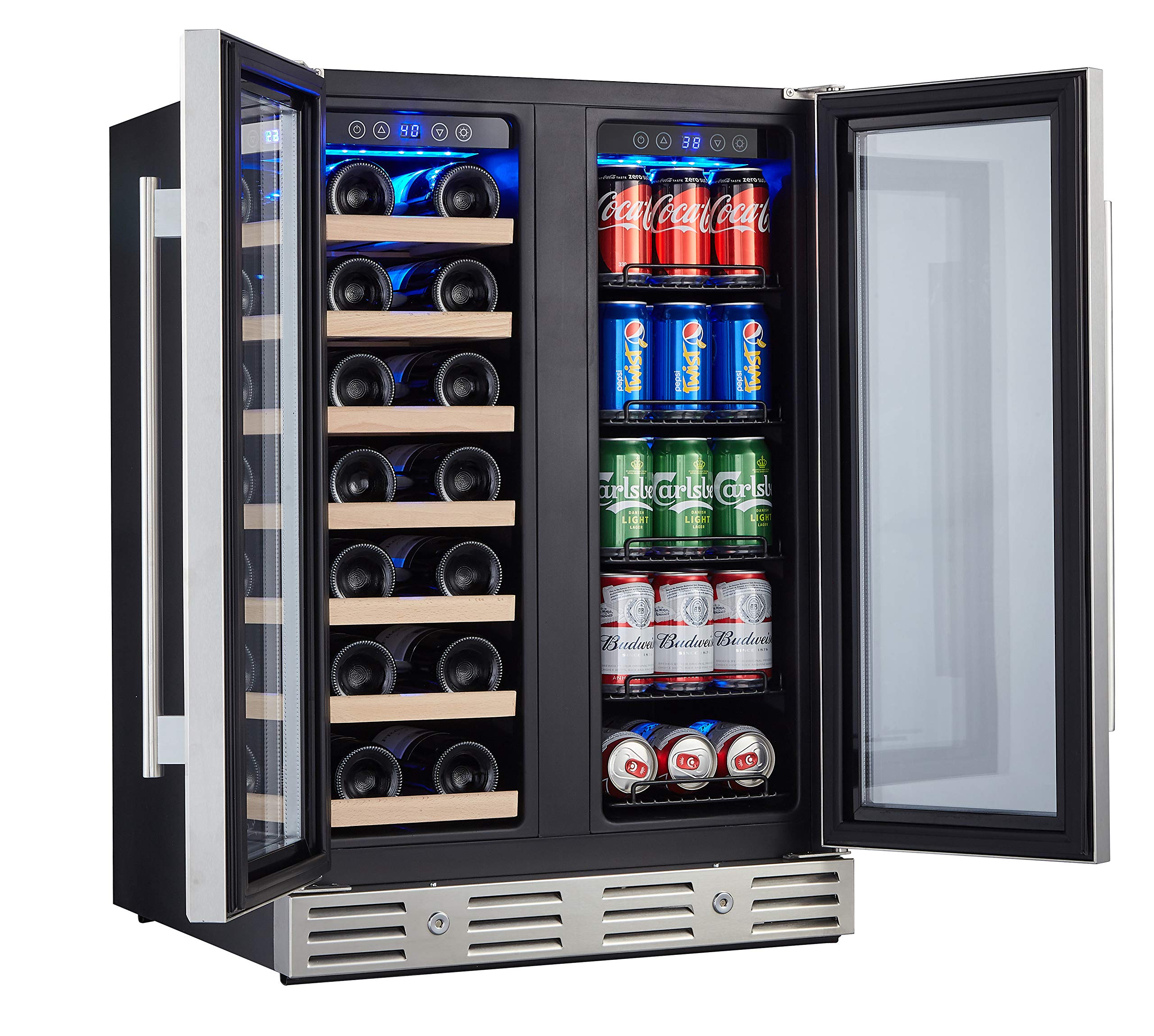 Kalamera Wine and Beverage Refrigerator, Kalamera 24 inch Under Counter