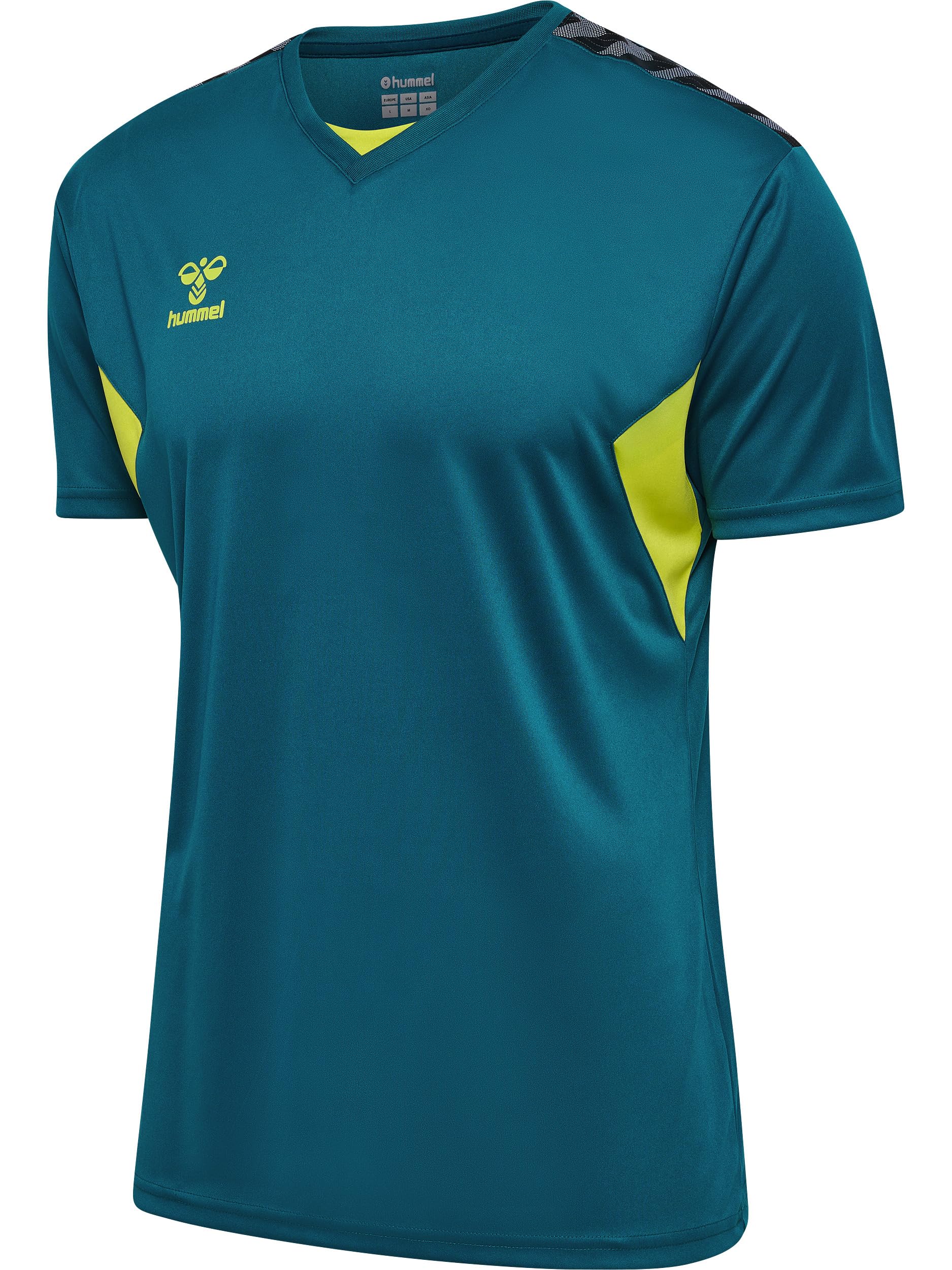 hummel Authentic PL Jersey Sport T-Shirt Herren Kurzarm - Sport Shirt Männer - Trikot - Normale Passform - aus 100% Recyceltem Polyester - Atmungsaktiv & Schnelltrocknend