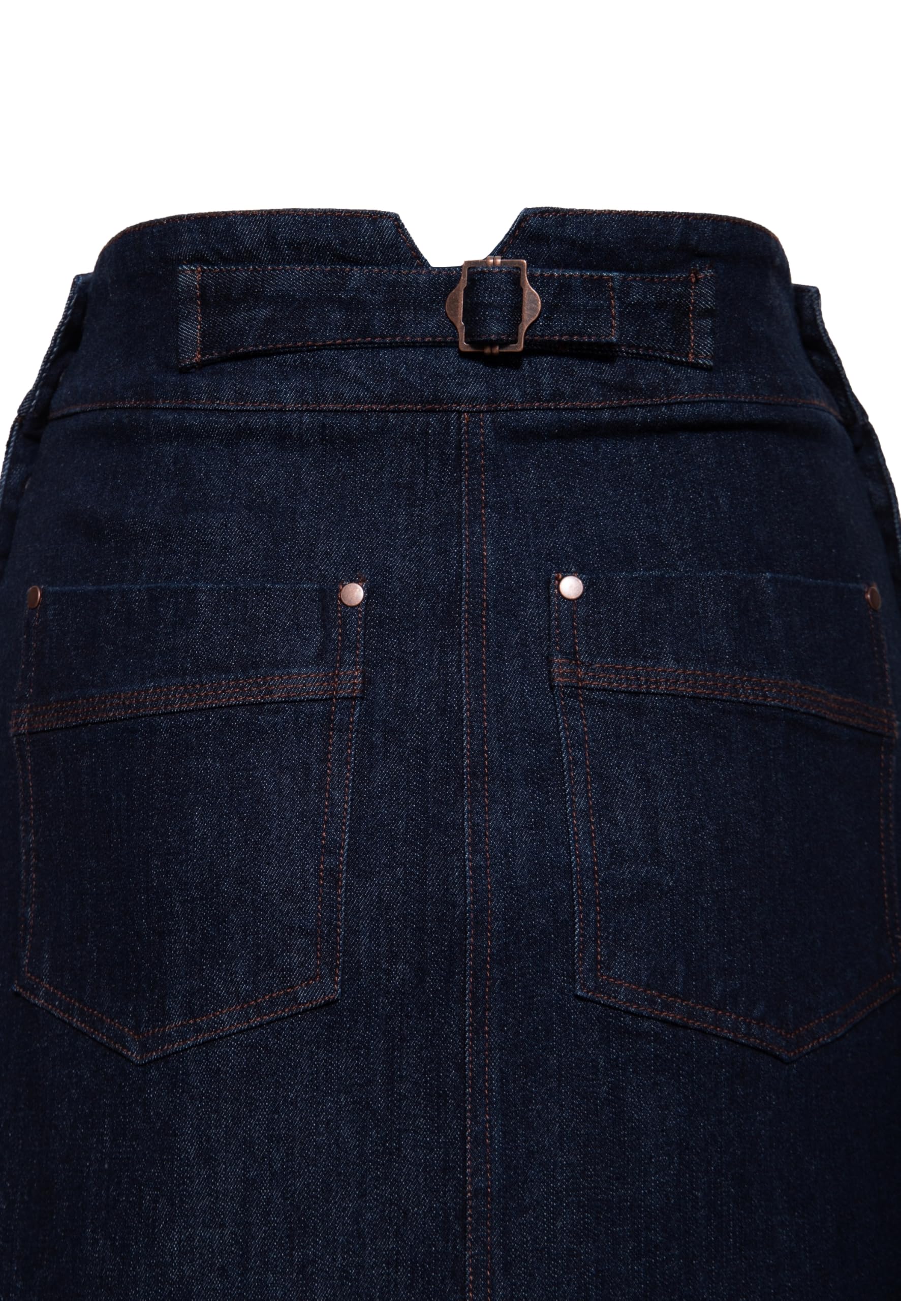 Queen Kerosin Damen A-Linien-Rock Mit Checkered-Streifen Super Modified
