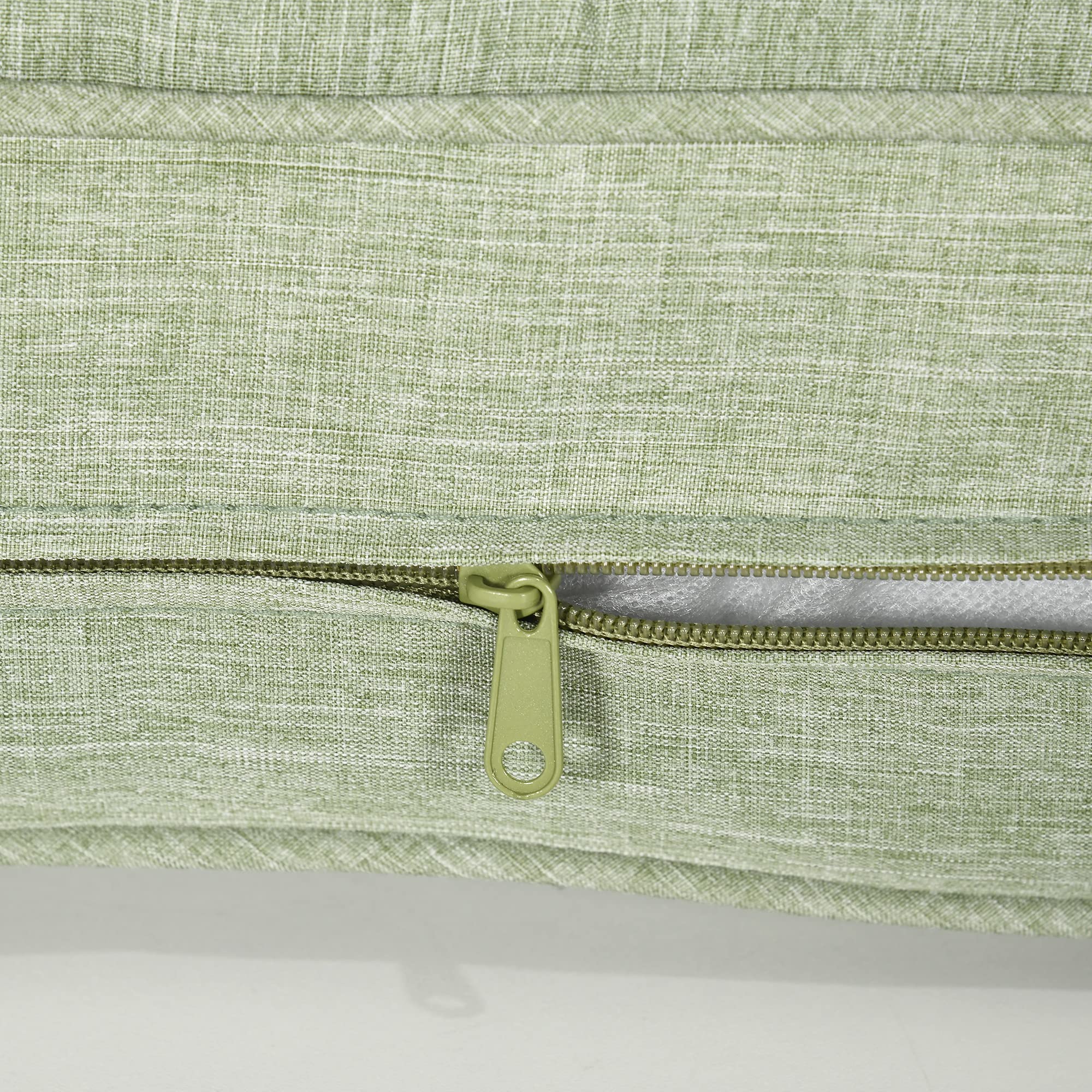 Lot De 2 Coussins Jardin Outsunny - Assise 61x62cm & Dossier 63x57cm - Vert Clair - Housse Amovible