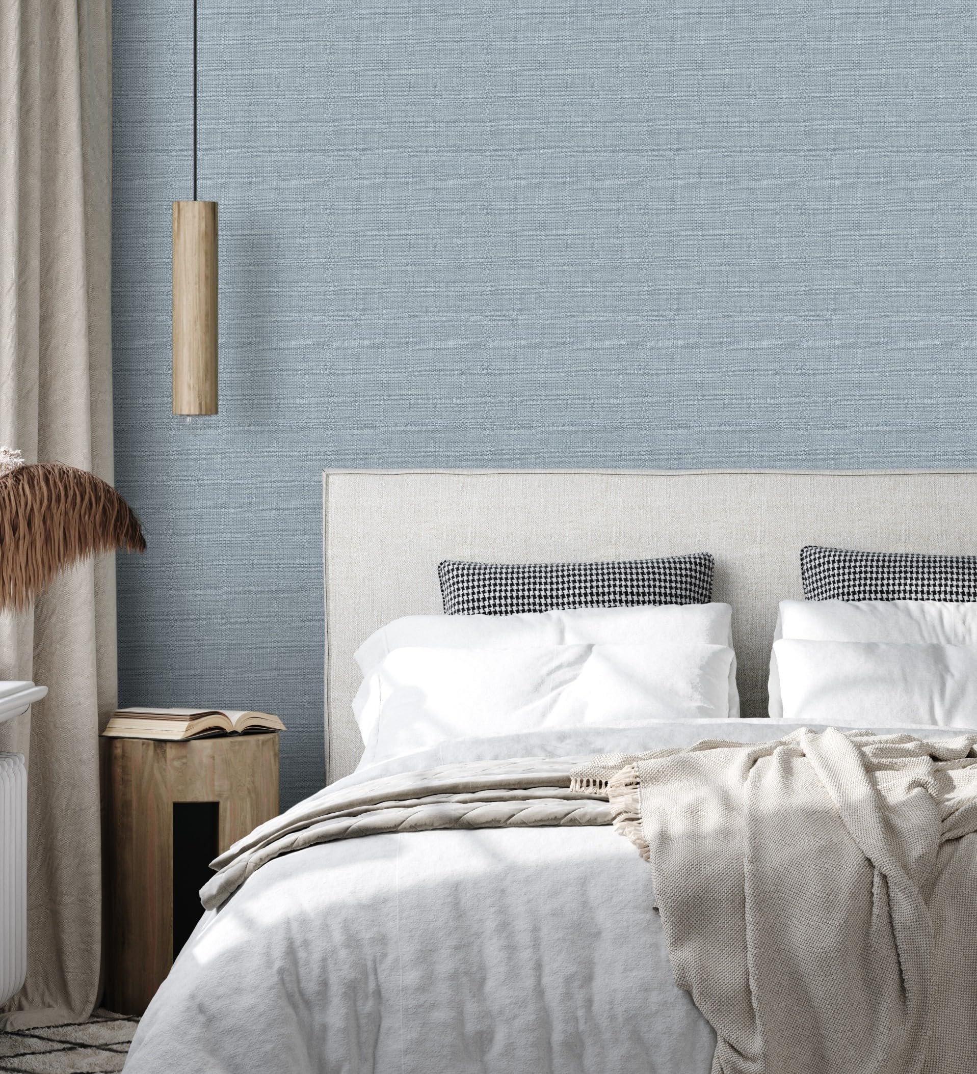 GAULAN 681930 - Papel pintado vinílico ecológico efecto fibra vegetal con textura en relieve para pared salón cocina baño dormitorio pasillo - Rollo de 10 m x 0,52 m