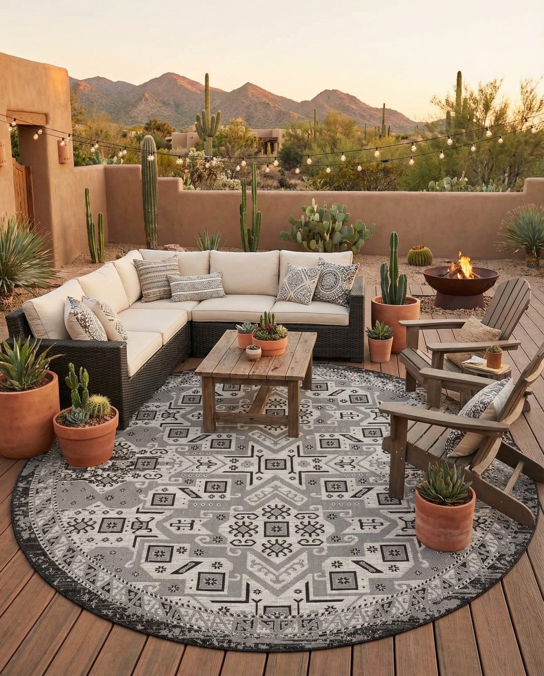 Rugs.com Outdoor Aztec Collection