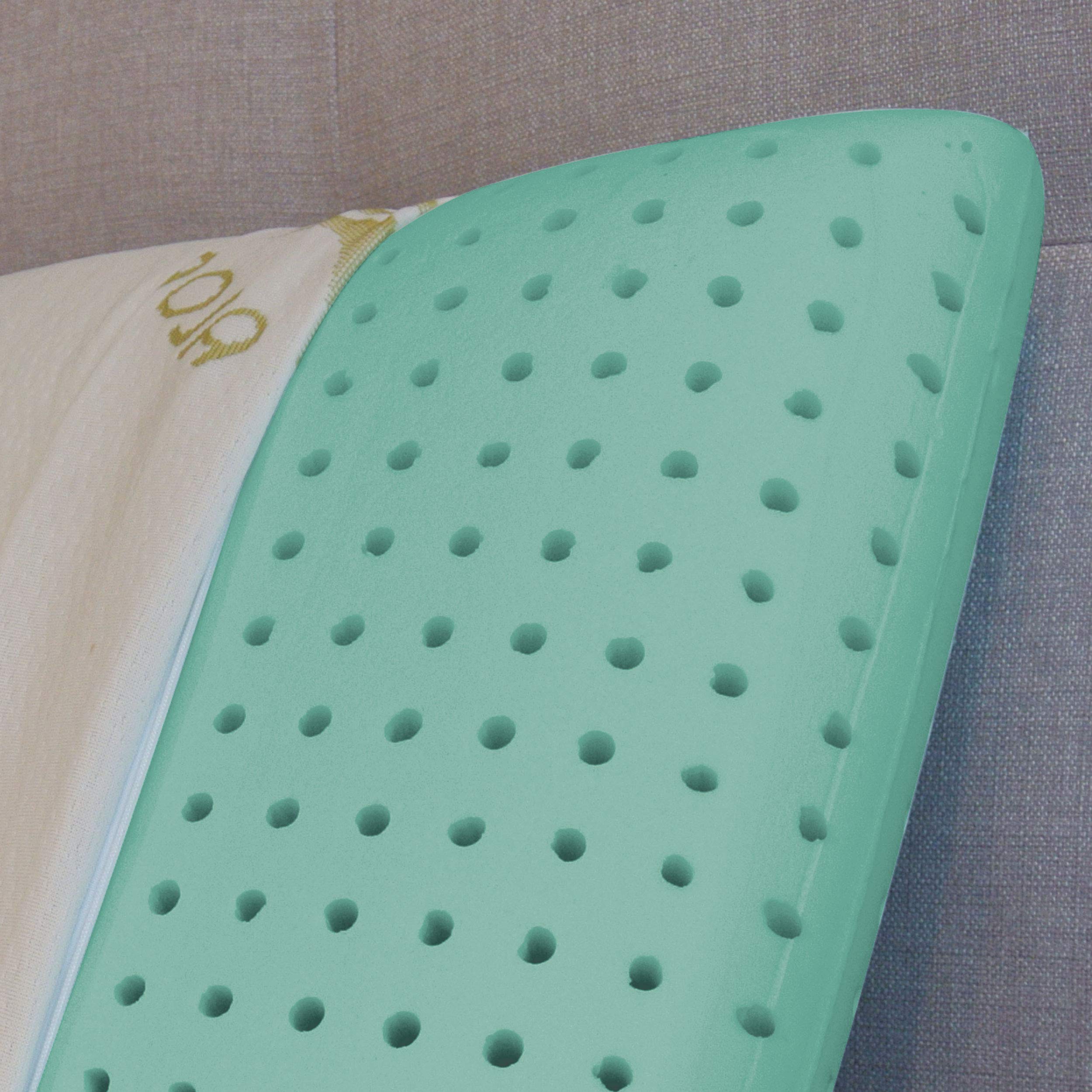 Baldiflex Emporio, Cuscino Memory Foam Ecologico, Modello Ecogreen 73x42cm, Altezza 15cm, Fodera in Aloe Vera
