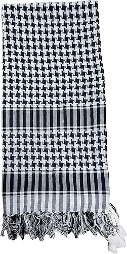 Miniatura 5 de ELU Bufanda Shemagh para hombre - Mujer100% algodón militar Shemagh Keffiyeh Bufanda Arafat Tactical Desert Rave Bandana para la cabeza