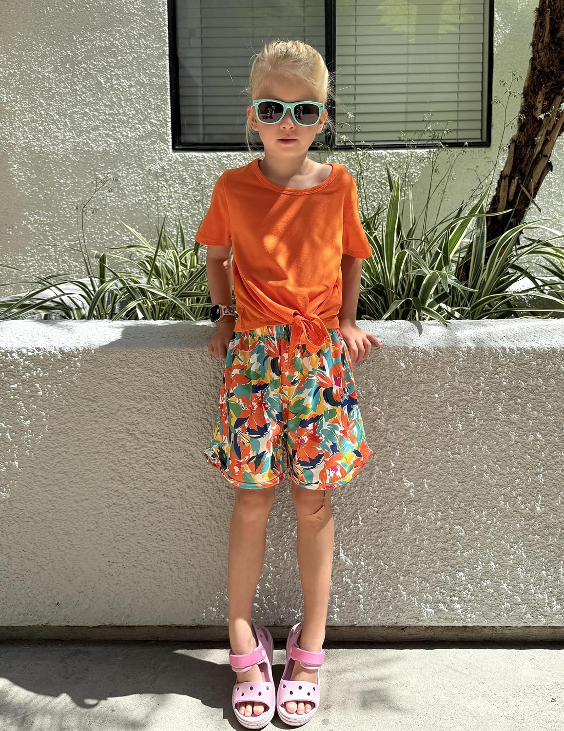 Arshiner Girls 2 Piece Outfits Summer Short Sets Short Sleeve Top and Short