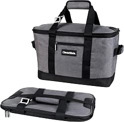 CleverMade Collapsible Insulated Cooler Bag – 50 Can Leakproof Soft