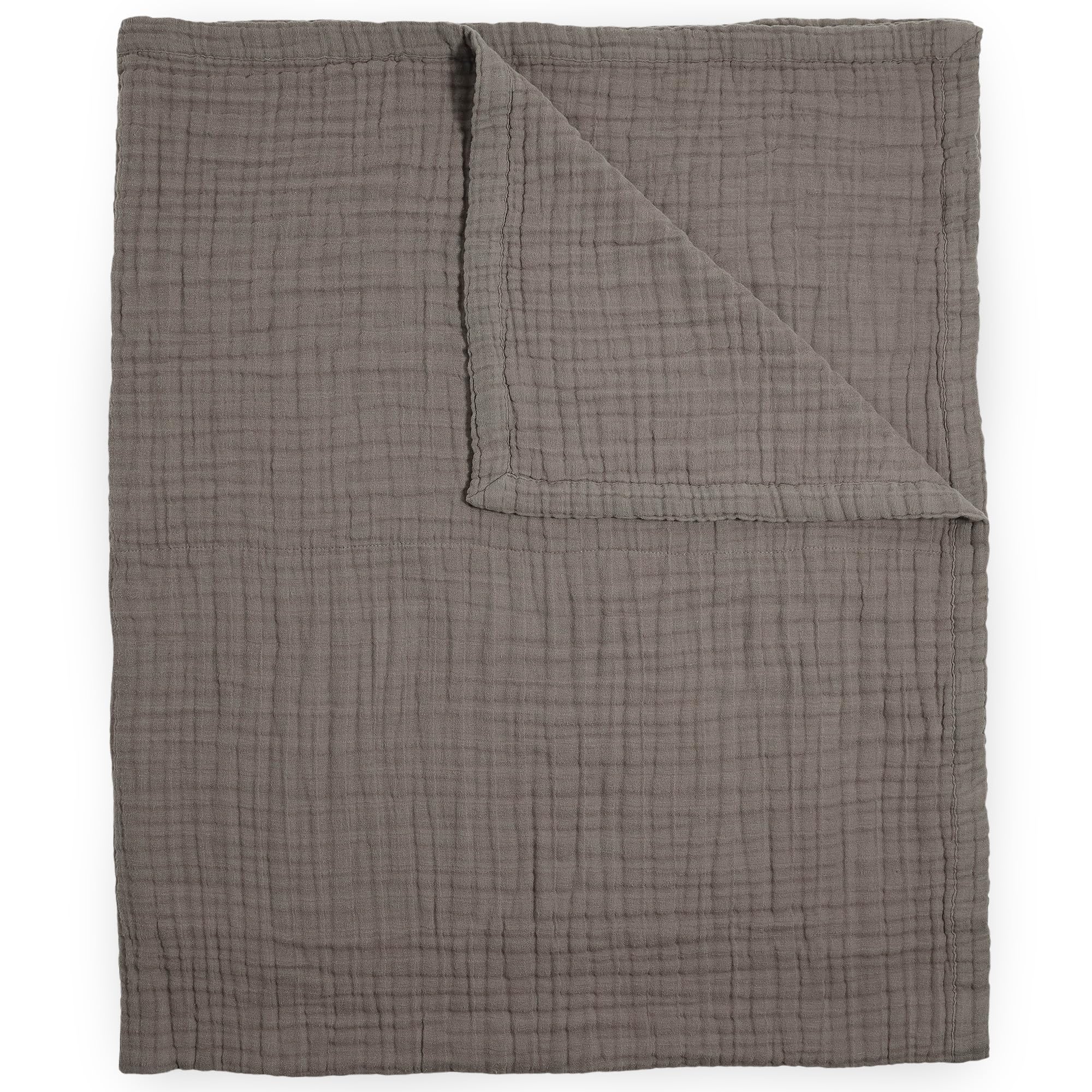 Little Unicorn Premium Quilted Throw | Super Soft, Multi-Layered Muslin XL Blanket| Great for Kids &amp; Families (Mocha)