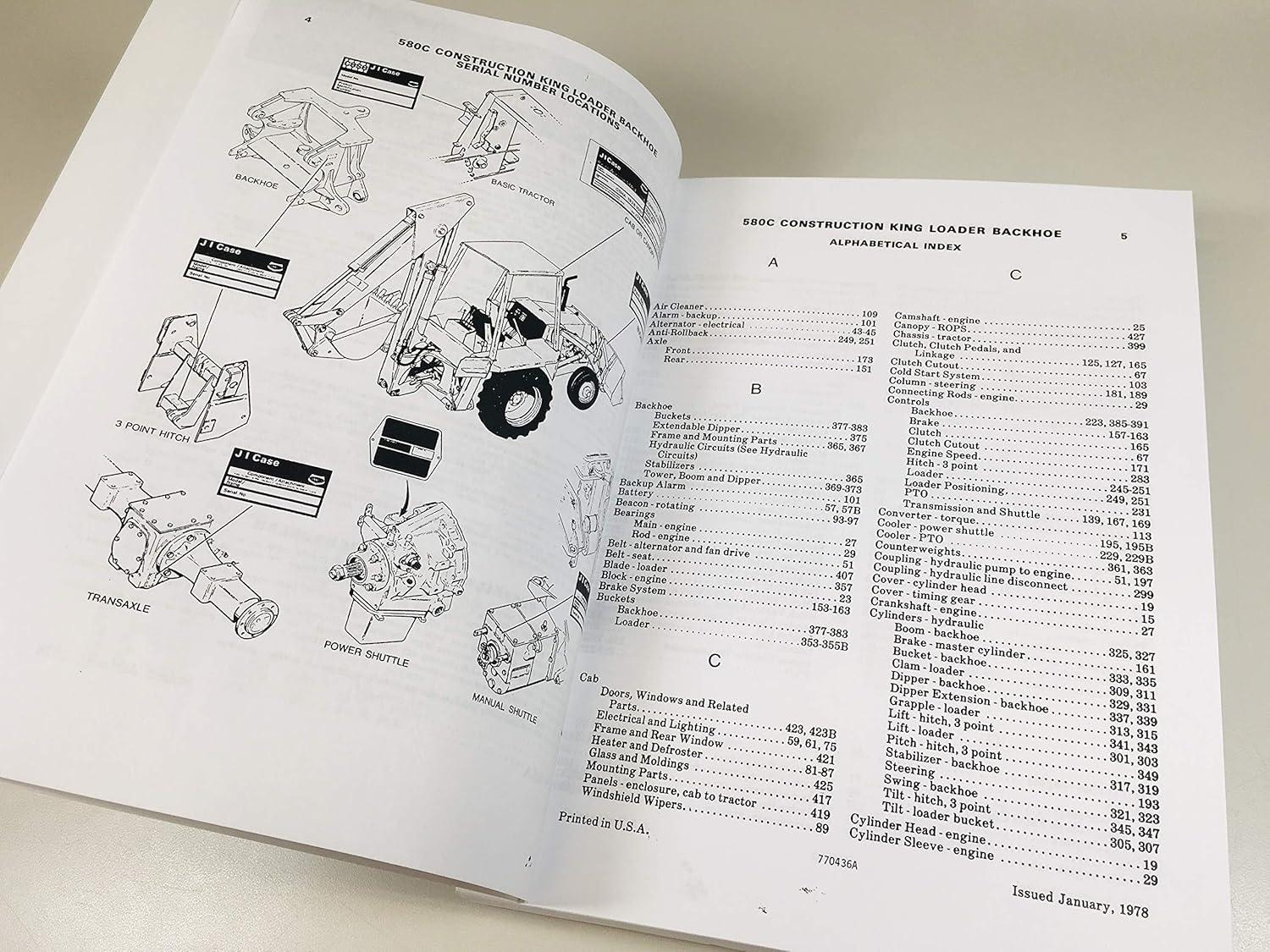 Parts Catalog Manual For Case 580C Loader Backhoe Philippines Ubuy