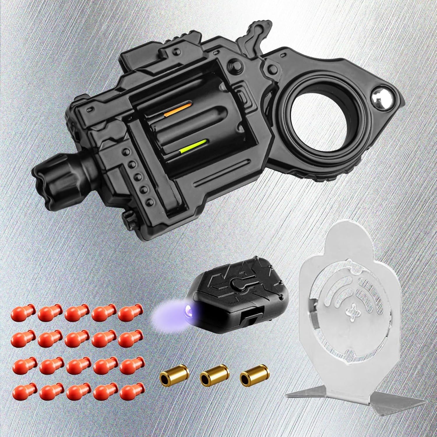 Fidget Toys Adults Spinner Gun : Premium Metal Fidget Spinner for Adults ,Silent Stress Relief & Focus Enhancer for Office, Gaming, Travel (Black, Medium)