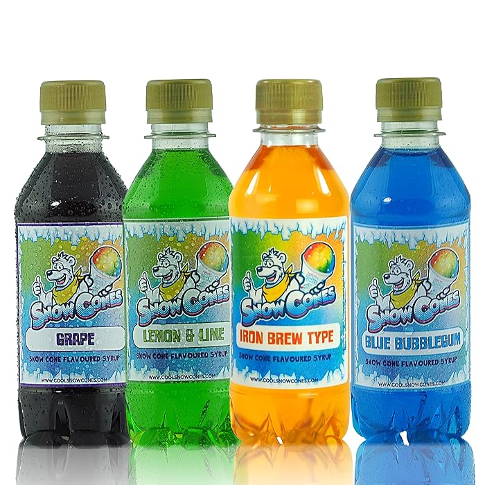 Buy Snow Cones Syrup Slush Syrup 4 x 250ml Bottles The Unicorn Pack Can be Used with All