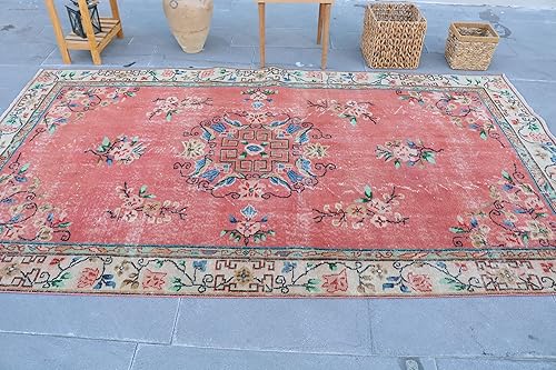 Miniatura 3 de SARIKAYA PILLOW Alfombra de salón, alfombra turca grande, 5.2 x 9.3 pies, alfombra vintage, alfombra Oushak, alfombra antigua, alfombra hecha a