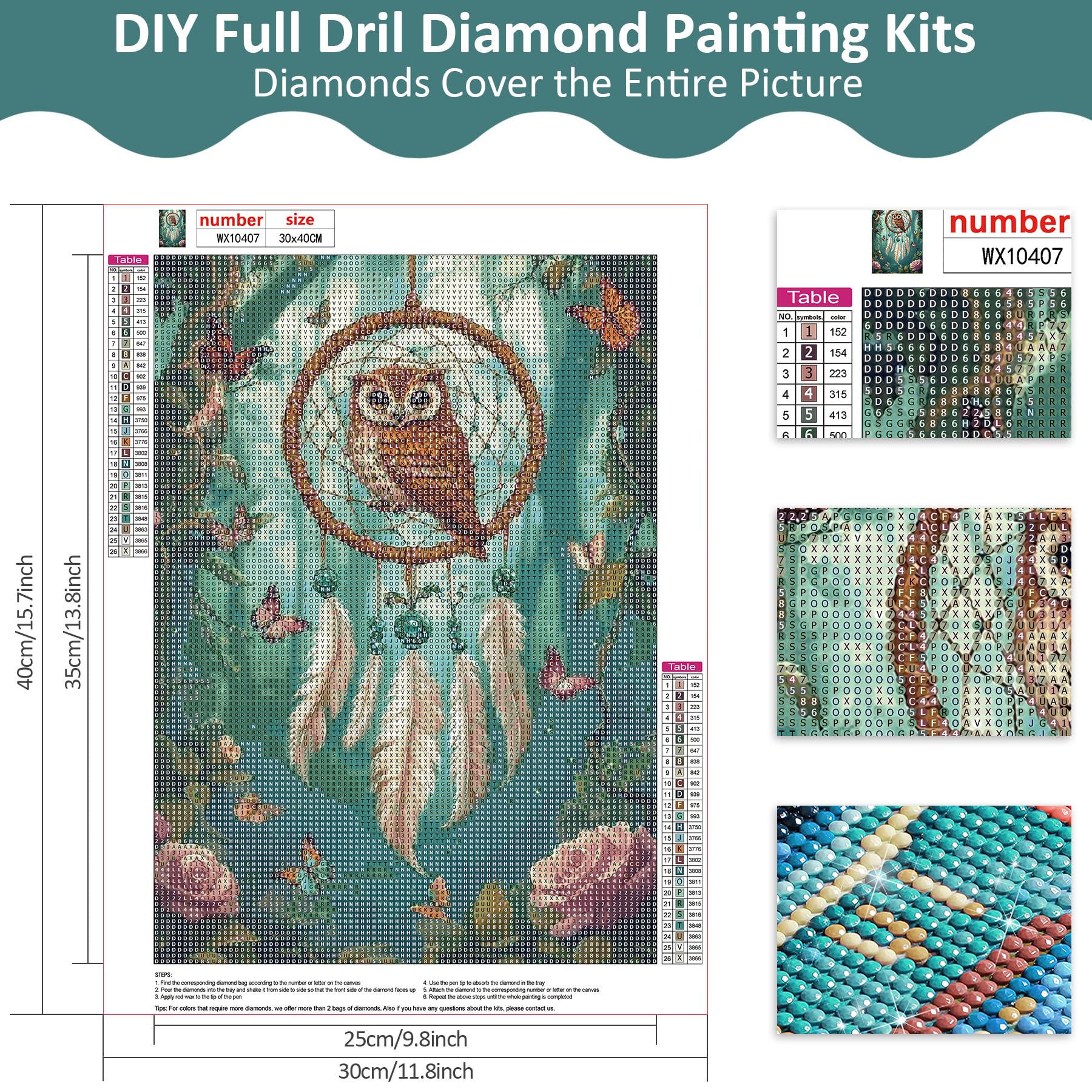 BOWETILE DIY Diamond Painting Dreamcatcher - Image 2