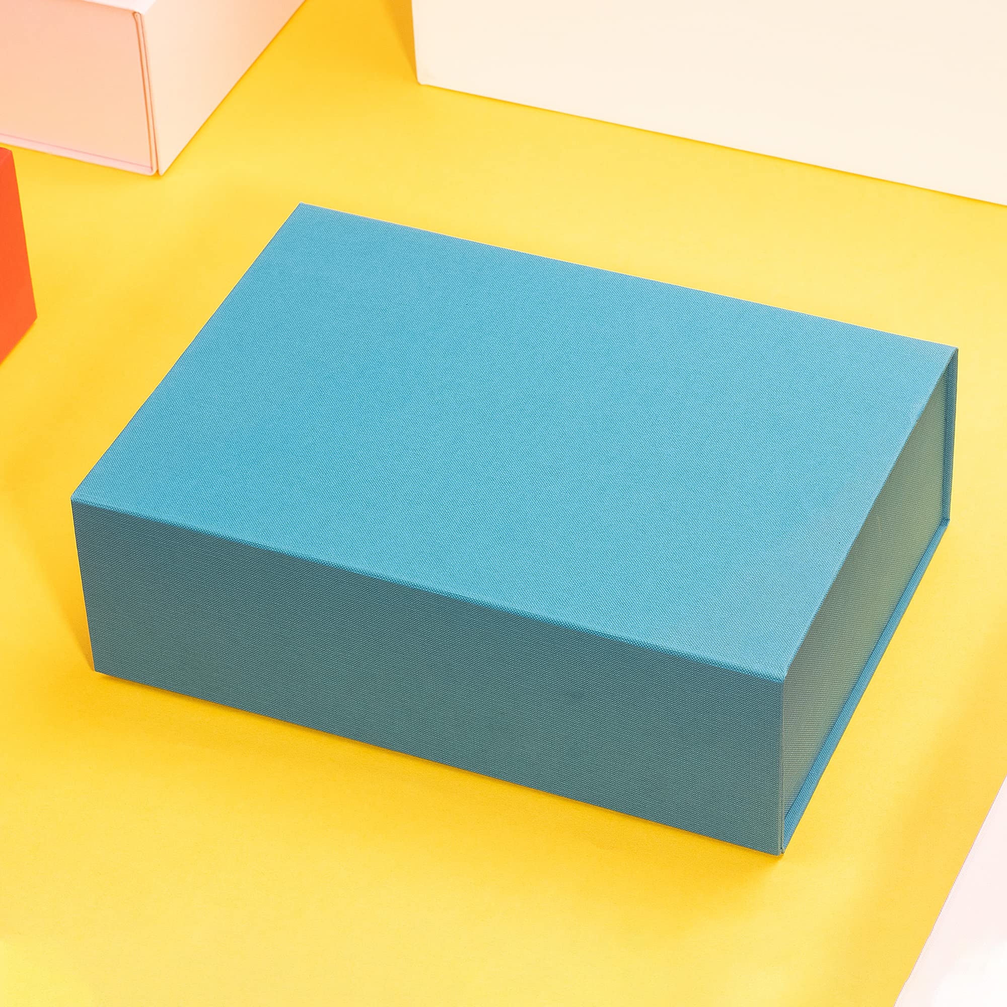ADEL DREAM Faltende Geschenkbox für Kleidung (10 Stück, Groß Saphirblau)