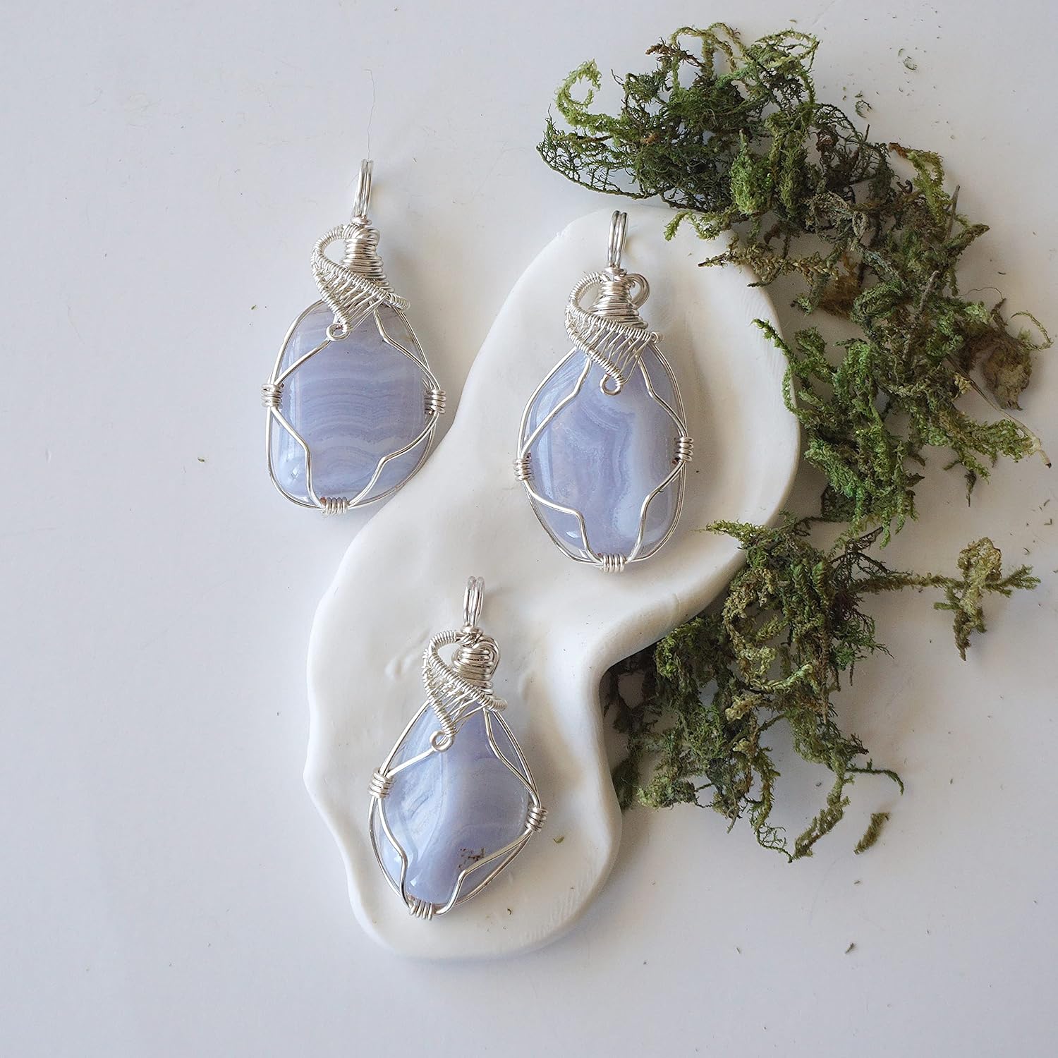 Women's and Men's Birthstone Crystal Necklace Silver Plated-24 Inch Chain - Image 7