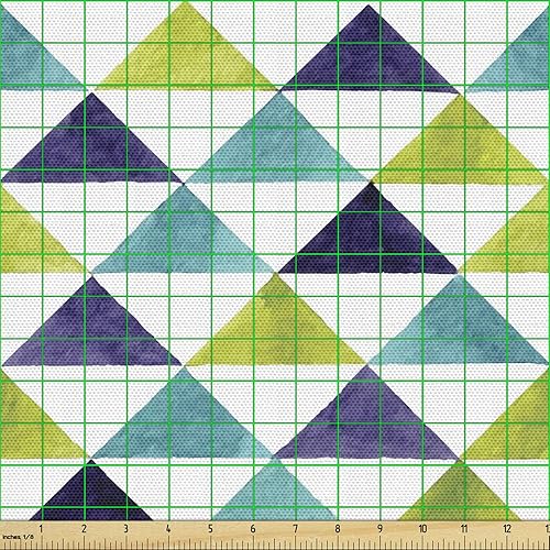 Miniatura 453 de Lunarable - Tela para amantes de perros de The Yard, patrón divertido de animales de dibujos animados en posiciones caprichosas estirando y Beige y