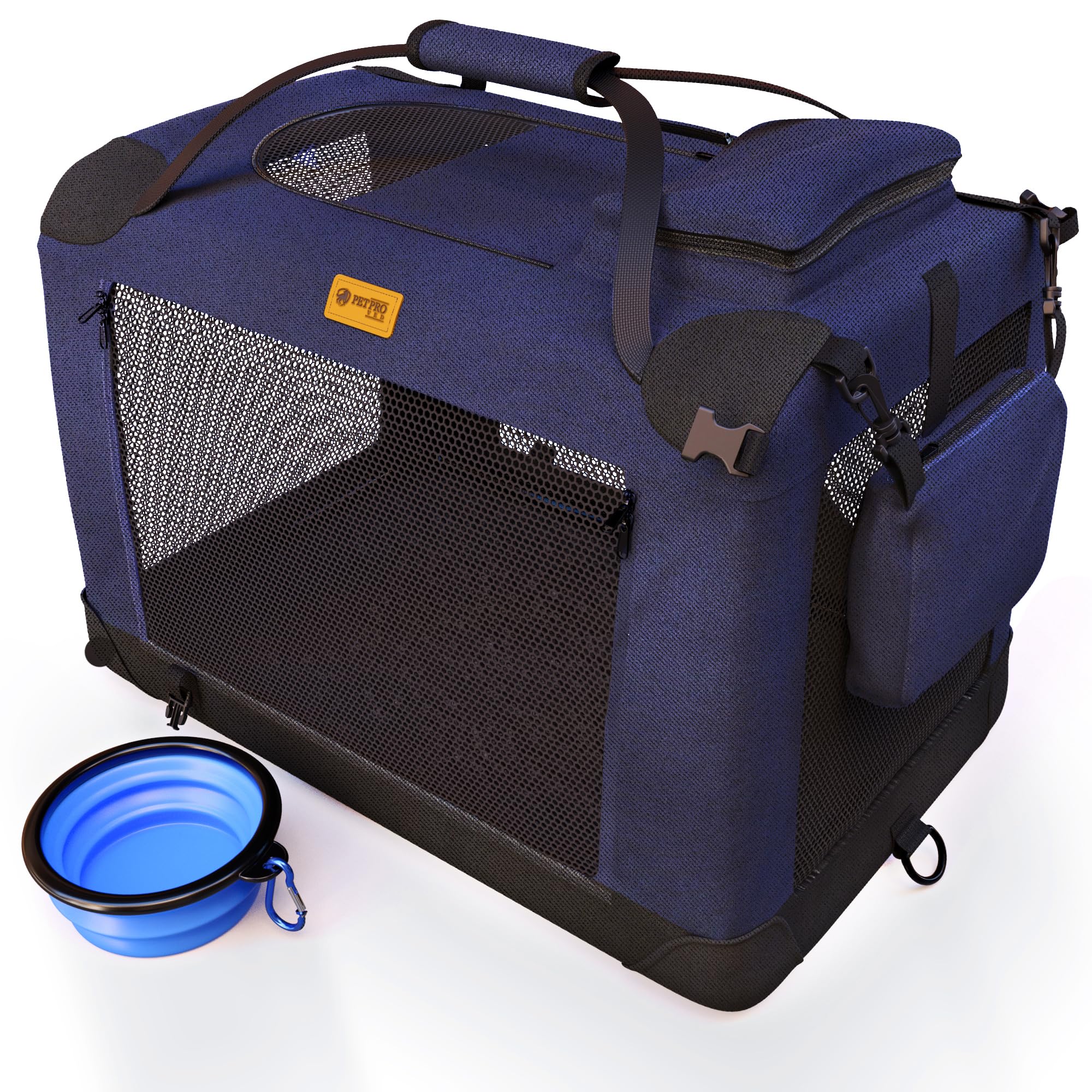 Trasportino Per Cani PetProved Pieghevole - Taglia S 50x35x35cm, Per Auto E Viaggi - Foto 6
