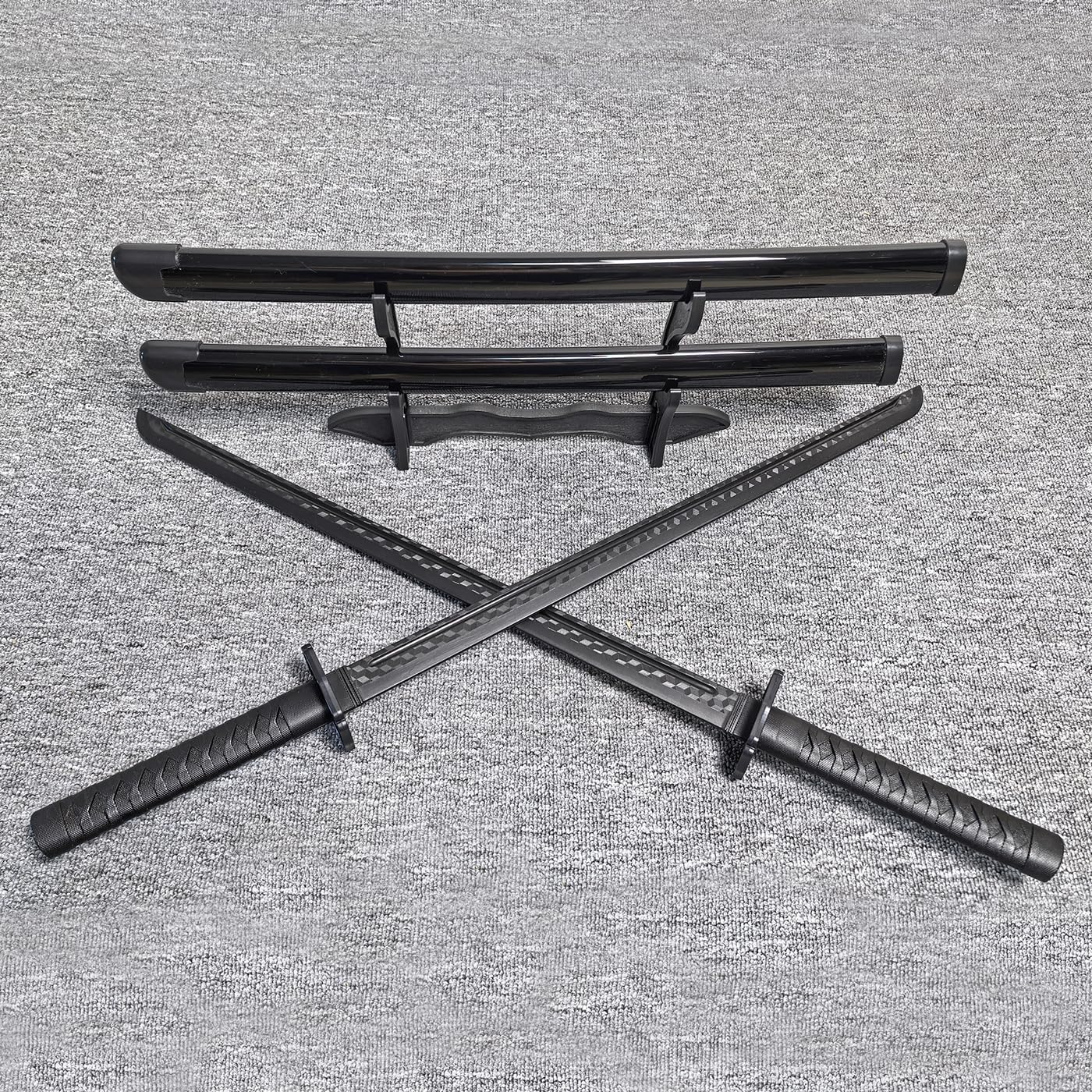 2 Pack Plastic Japanese Anime Katana Swords, 79cm/31inch Long Plastic Swords, Swords Suitable