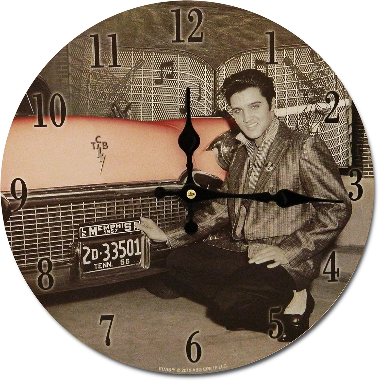 Midsouth Products Elvis Presley Swinging Legs Pendulum Clock - Blue Suede Shoes Design - 8.5" Tall Licensed Collectible for Elvis Fans