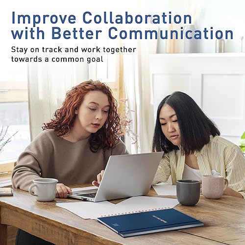 Miniatura 7 de S&O - Cuaderno de reuniones grande para el trabajo, organizador profesional, diario de notas corporativas y de conferencias, bloc de notas de