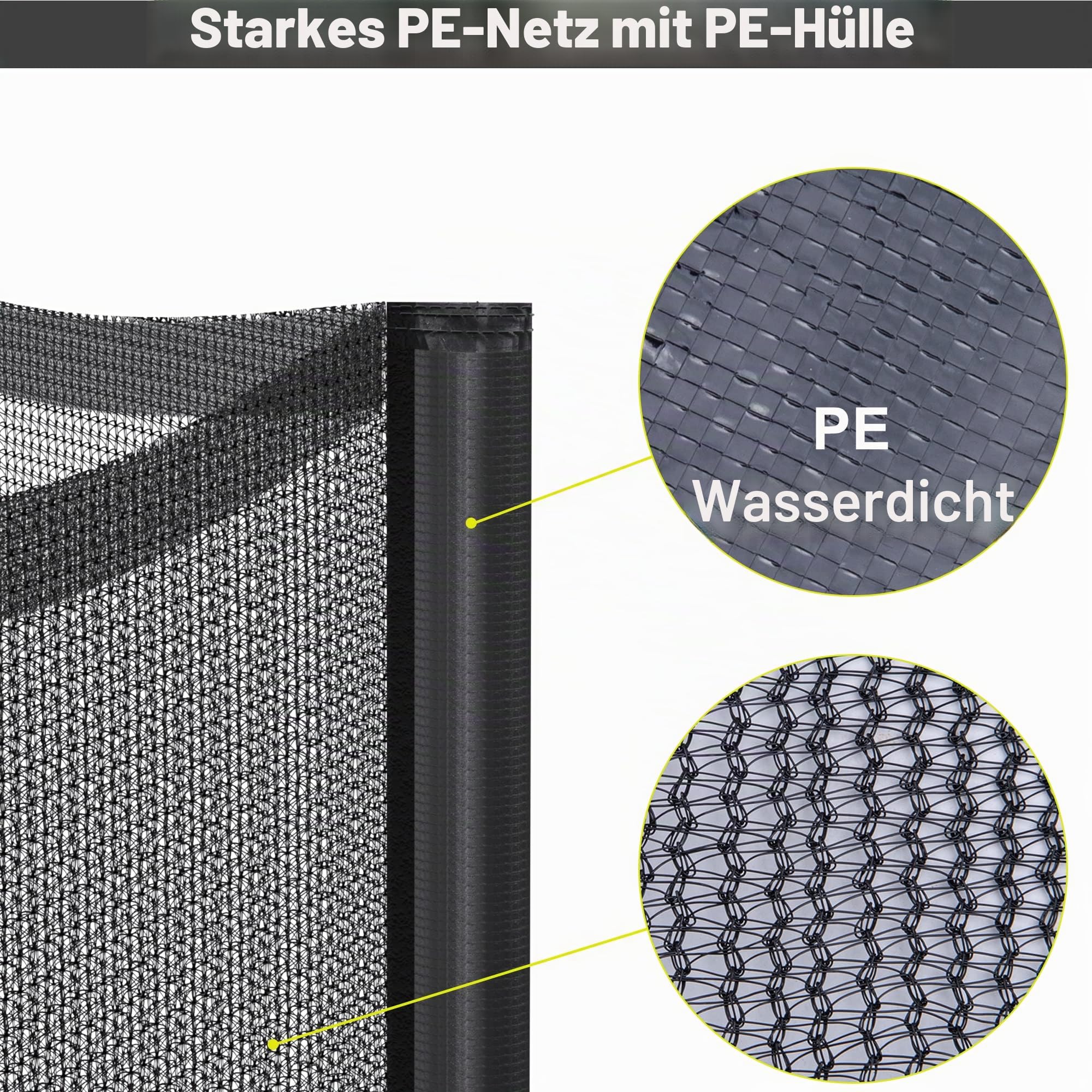 NONMON Trampolin Ersatznetz Sicherheitsnetz für Trampolin Ø 244 305 366 397 427 cm, Gartentrampolin Trampolinersatznetz Netz außenliegend UV-beständig