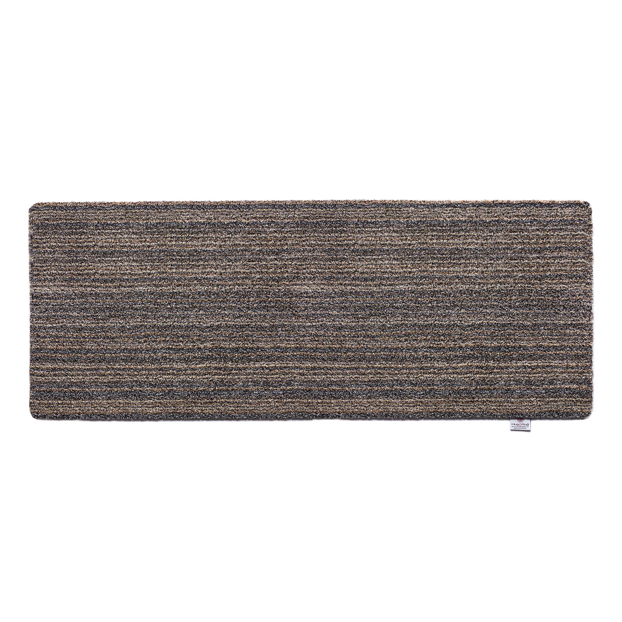 HUG RUG Washable Dirt Trapper Door Mat Kitchen Hallway Doorway, Made in the UK, Plains Candy Slate 65X150