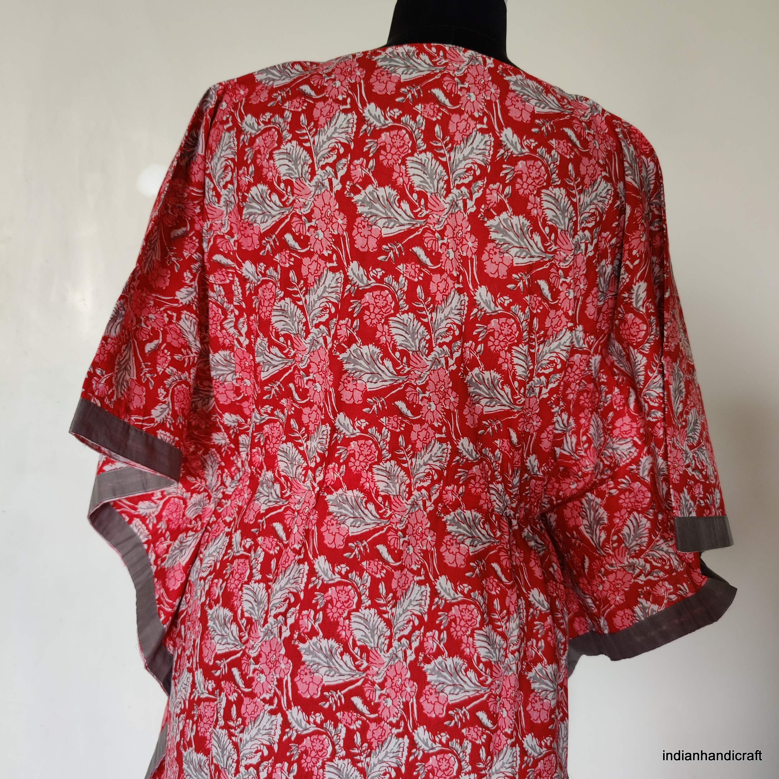 100% indiano bello stampato cotone kaftano mano blocco stampato Caftan nuoto copertura fino spiaggia usura Caftan 013