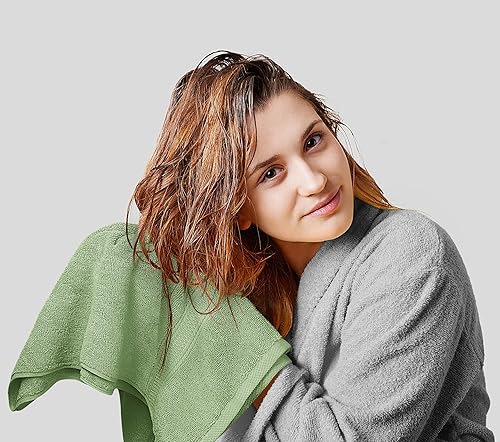 Vista 10 de Utopia Towels - Juego de toallas de 8 piezas, 2 toallas de baño, 2 toallas de mano y 4 toallas faciales, 100% algodón hilado en anillo, 600 GSM