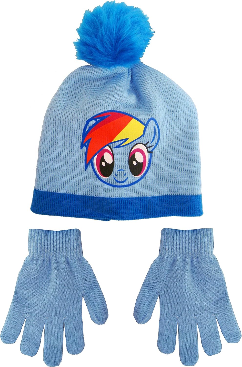 My Little Pony Girls Hat and Gloves Set, Pony Blue, Size 68 Years Clothing, Shoes