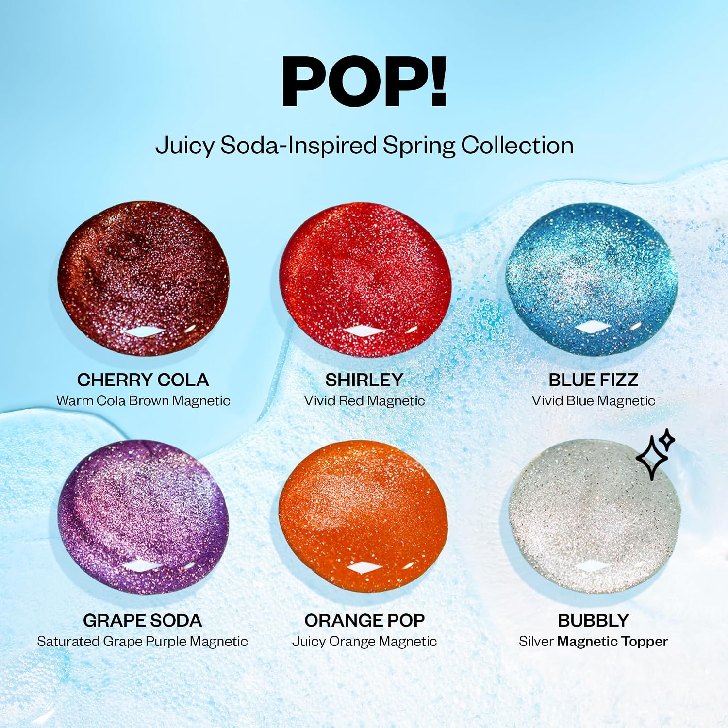 ILNP POP! Collection - Vibrant Soda-Inspired Magnetic Nail Polishes
